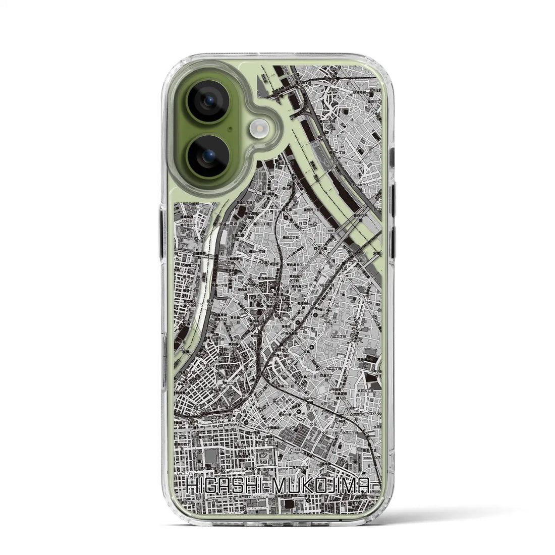 【東向島(東京都)】地図柄iPhoneケース(MagSafeタイプ)モノトーン・iPhone 17 Pro Max 用
