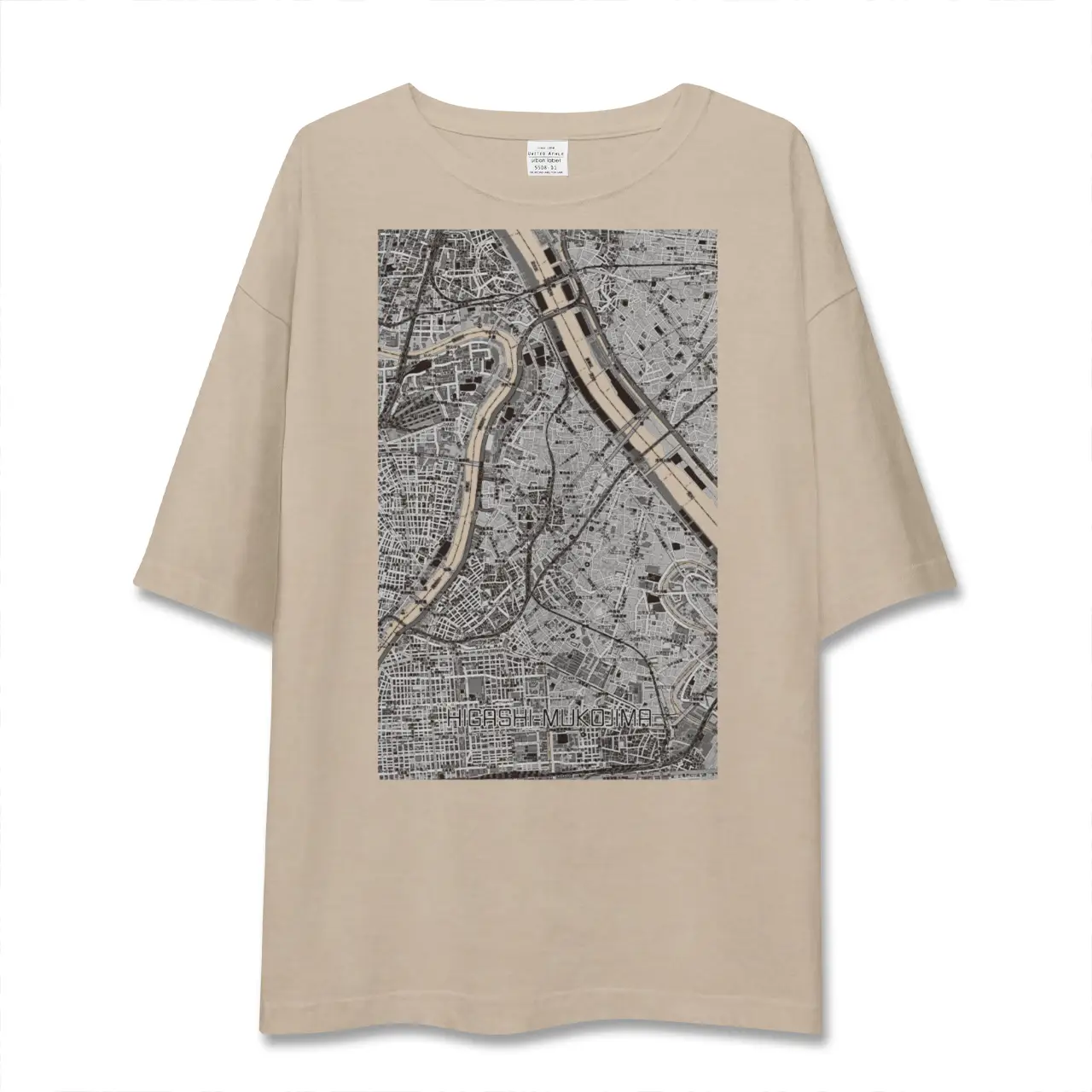 【東向島(東京都)】地図柄ビッグシルエットTシャツ