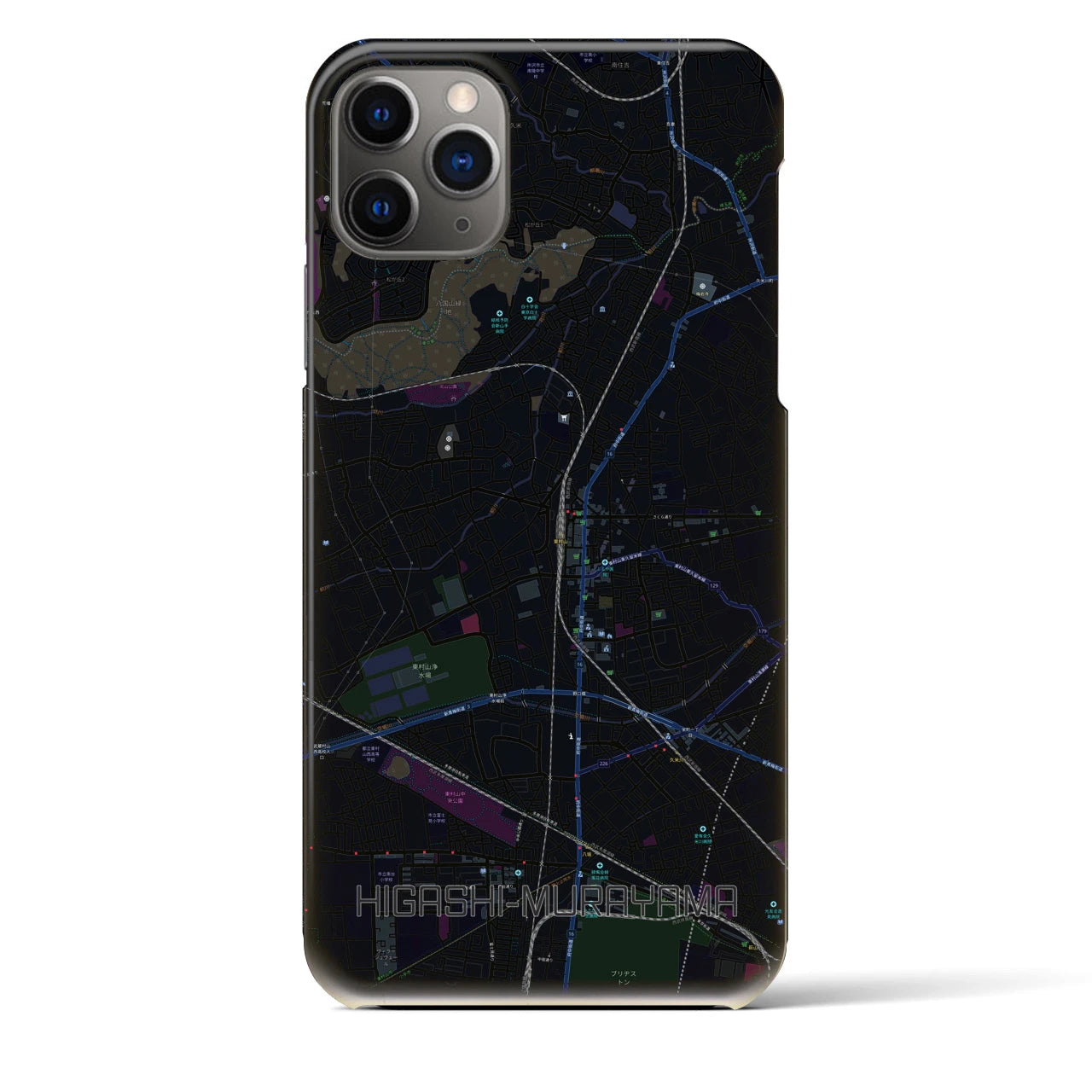 【東村山(東京都)】地図柄iPhoneケース(バックカバータイプ)