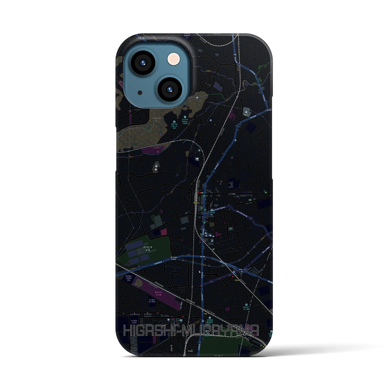 【東村山(東京都)】地図柄iPhoneケース(バックカバータイプ)
