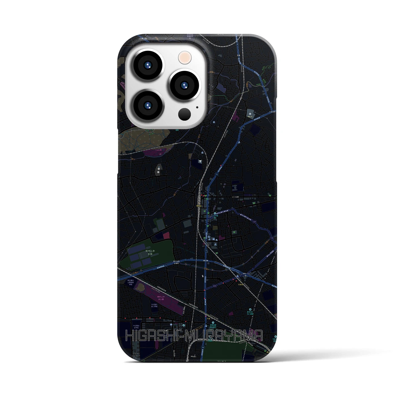 【東村山(東京都)】地図柄iPhoneケース(バックカバータイプ)