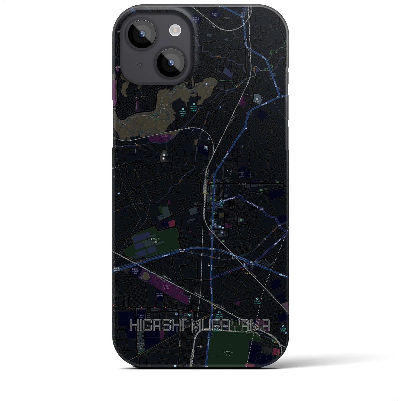 【東村山(東京都)】地図柄iPhoneケース(バックカバータイプ)