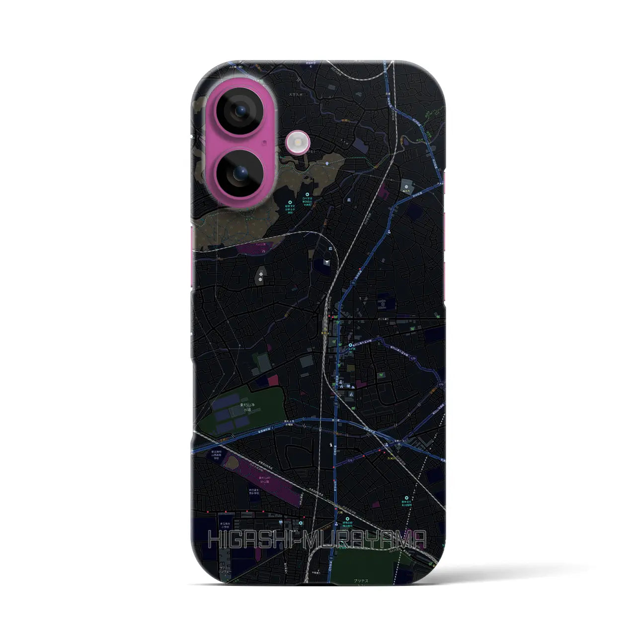 【東村山(東京都)】地図柄iPhoneケース(バックカバータイプ)