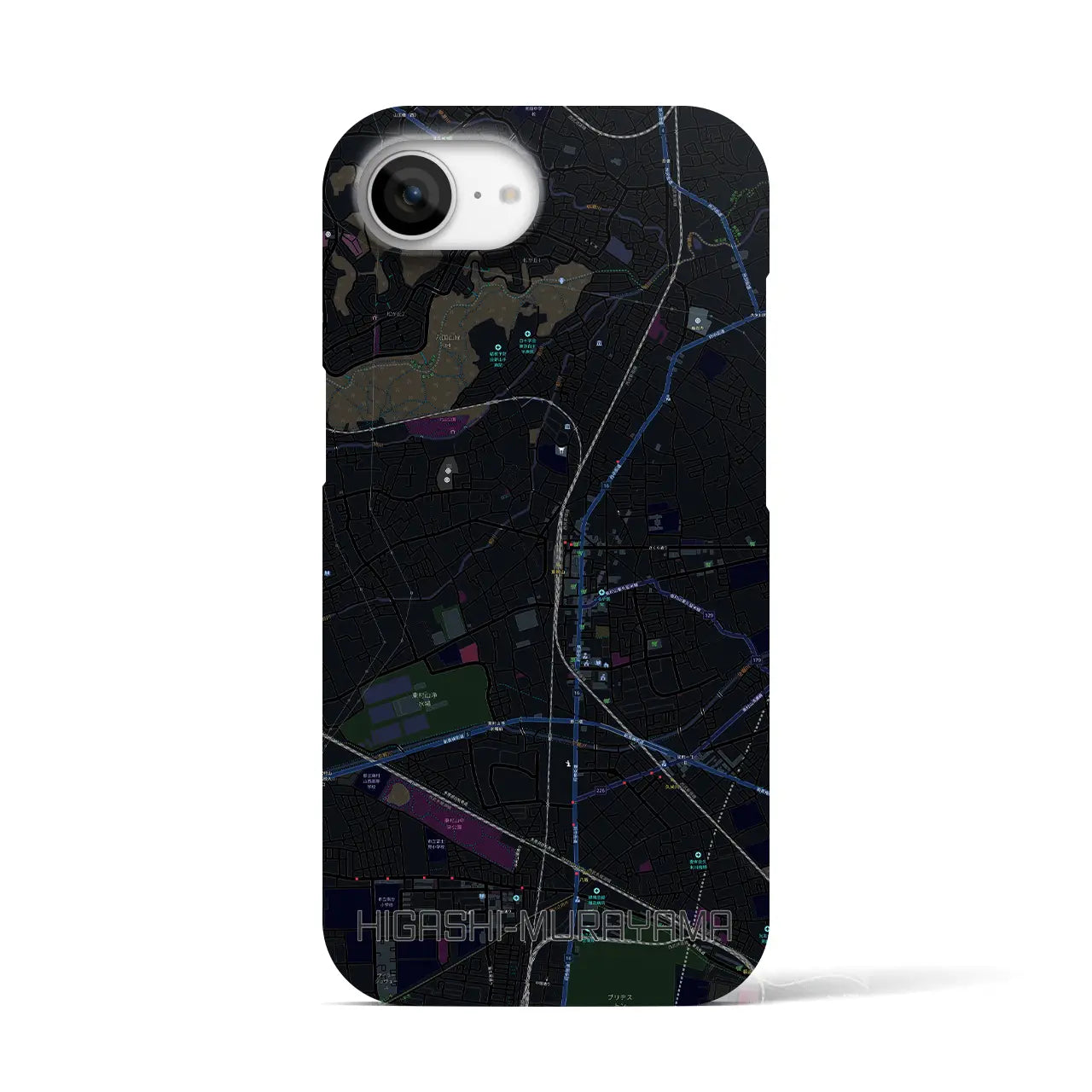 【東村山(東京都)】地図柄iPhoneケース(バックカバータイプ)