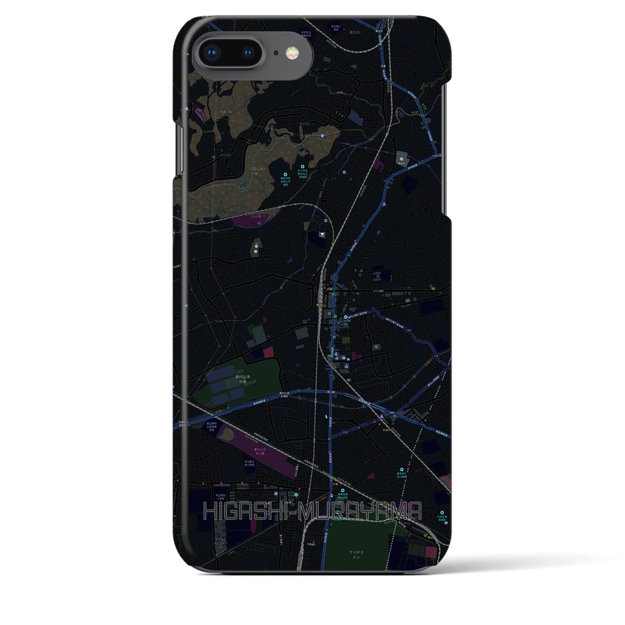 【東村山(東京都)】地図柄iPhoneケース(バックカバータイプ)