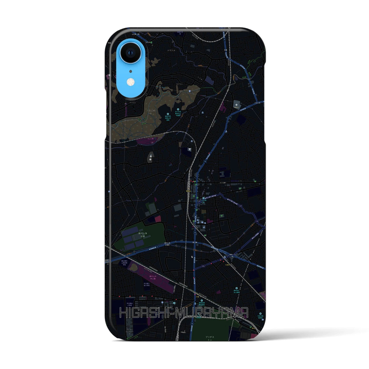 【東村山(東京都)】地図柄iPhoneケース(バックカバータイプ)