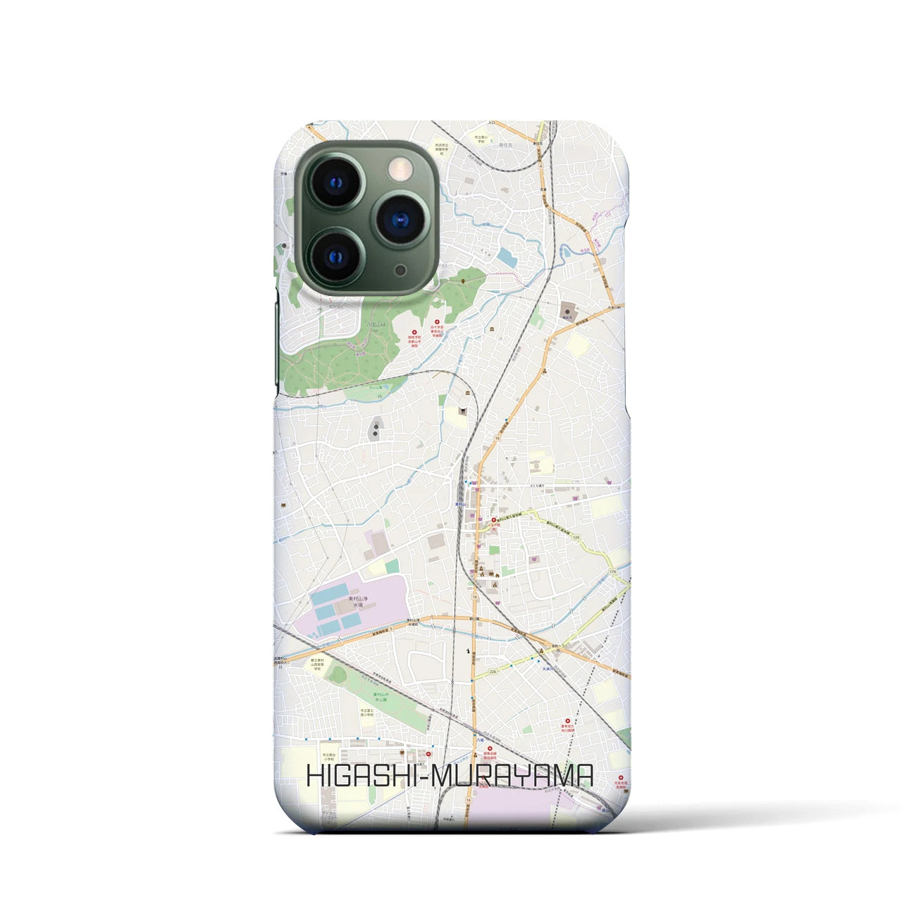【東村山(東京都)】地図柄iPhoneケース(バックカバータイプ)