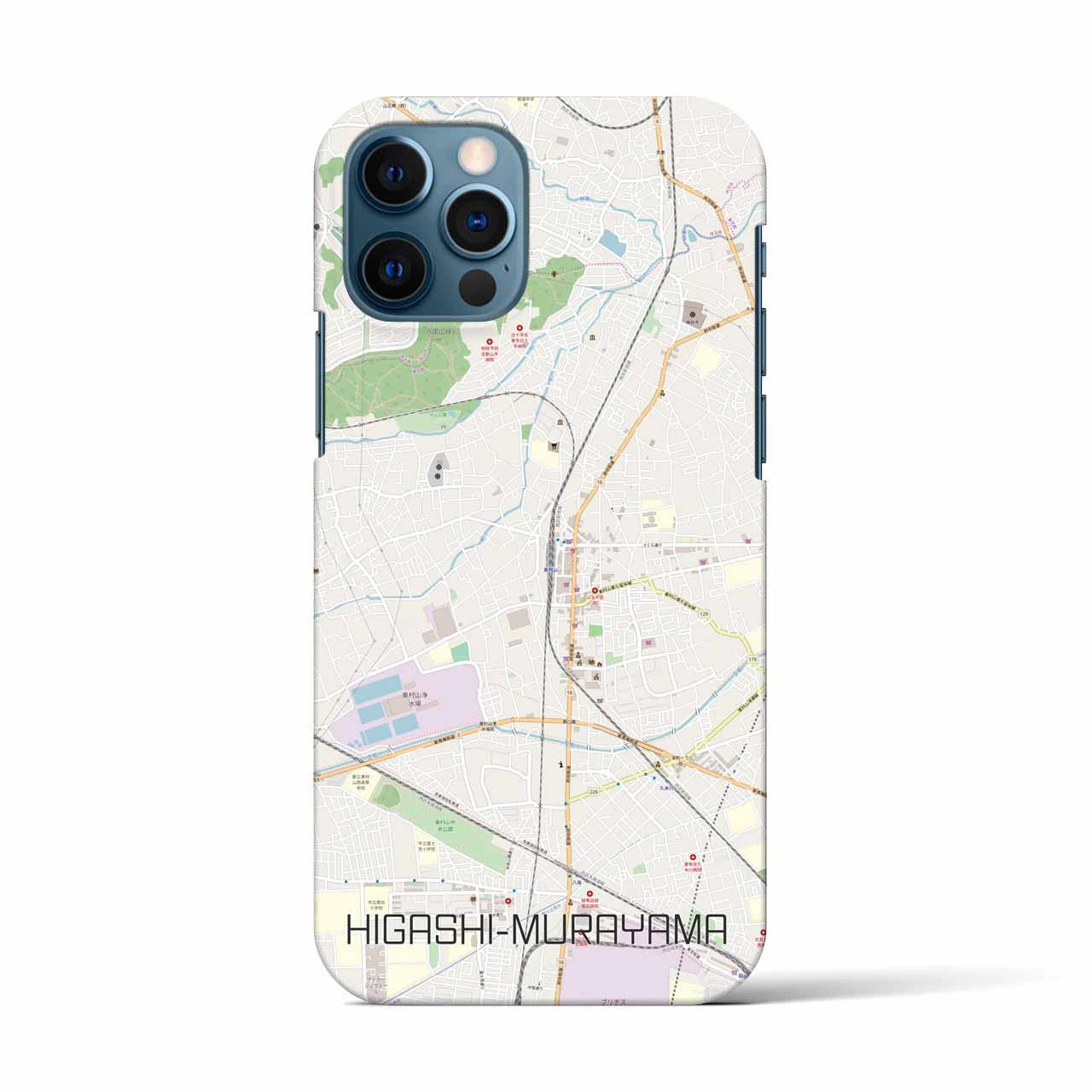 【東村山(東京都)】地図柄iPhoneケース(バックカバータイプ)