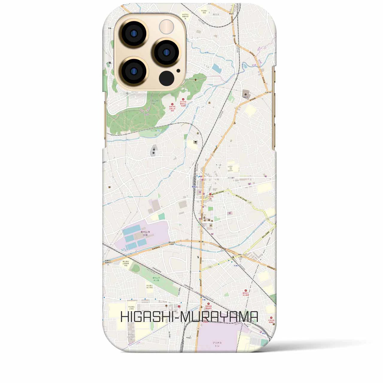 【東村山(東京都)】地図柄iPhoneケース(バックカバータイプ)