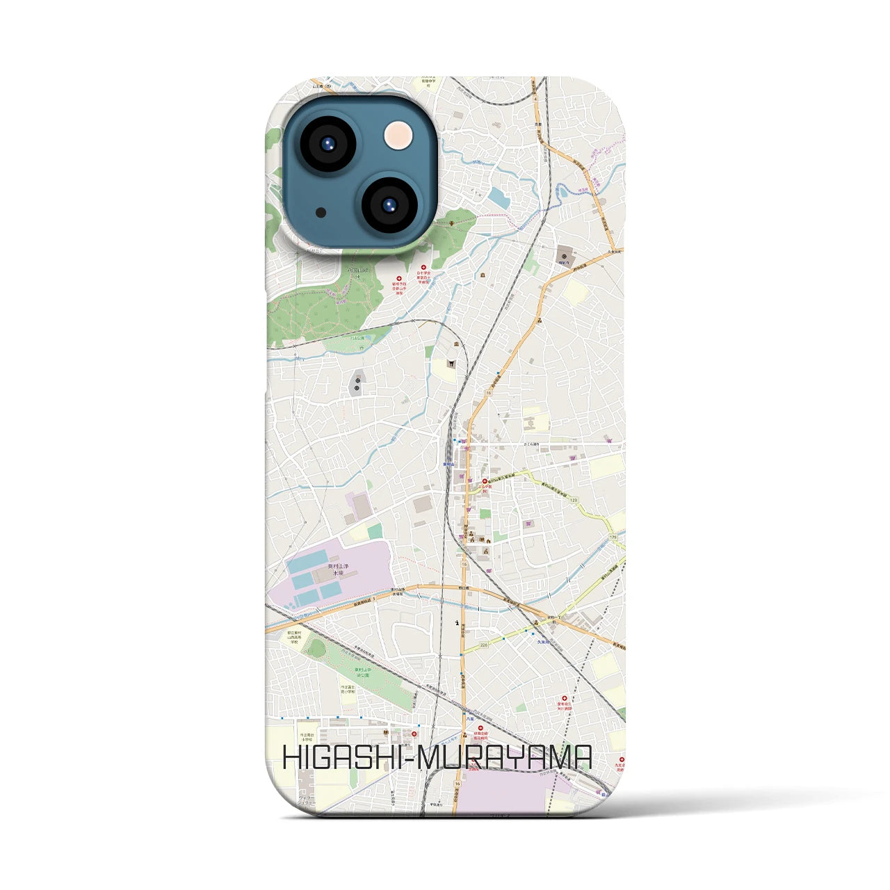 【東村山(東京都)】地図柄iPhoneケース(バックカバータイプ)