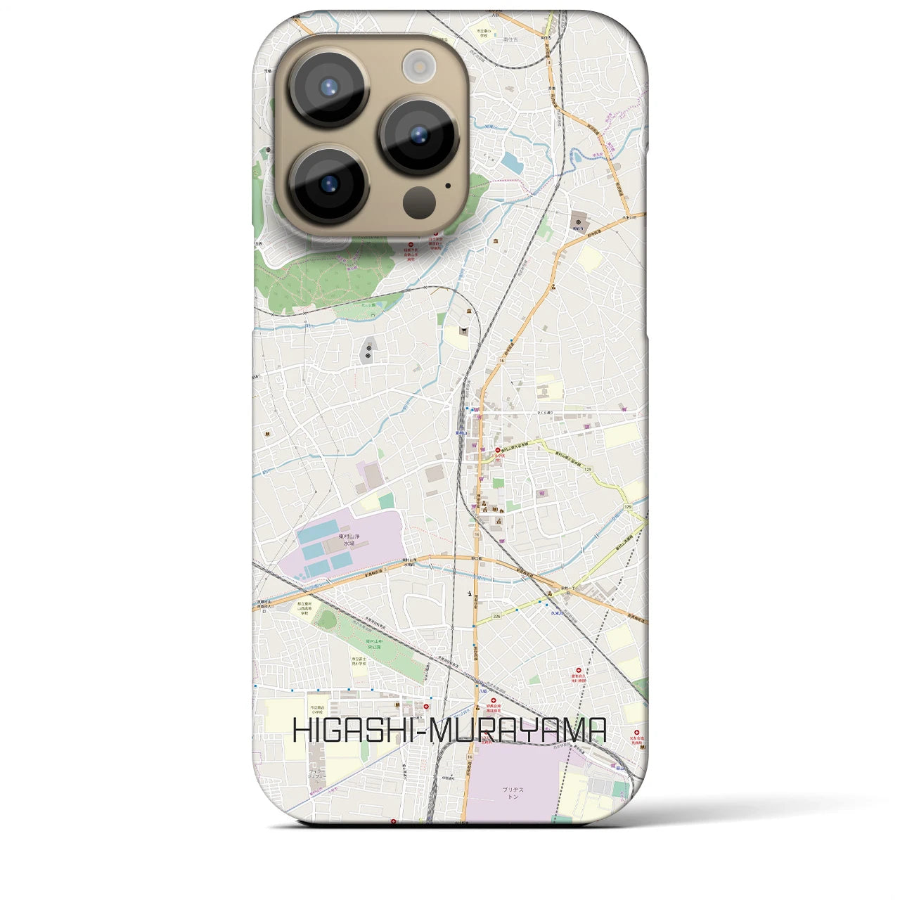 【東村山(東京都)】地図柄iPhoneケース(バックカバータイプ)