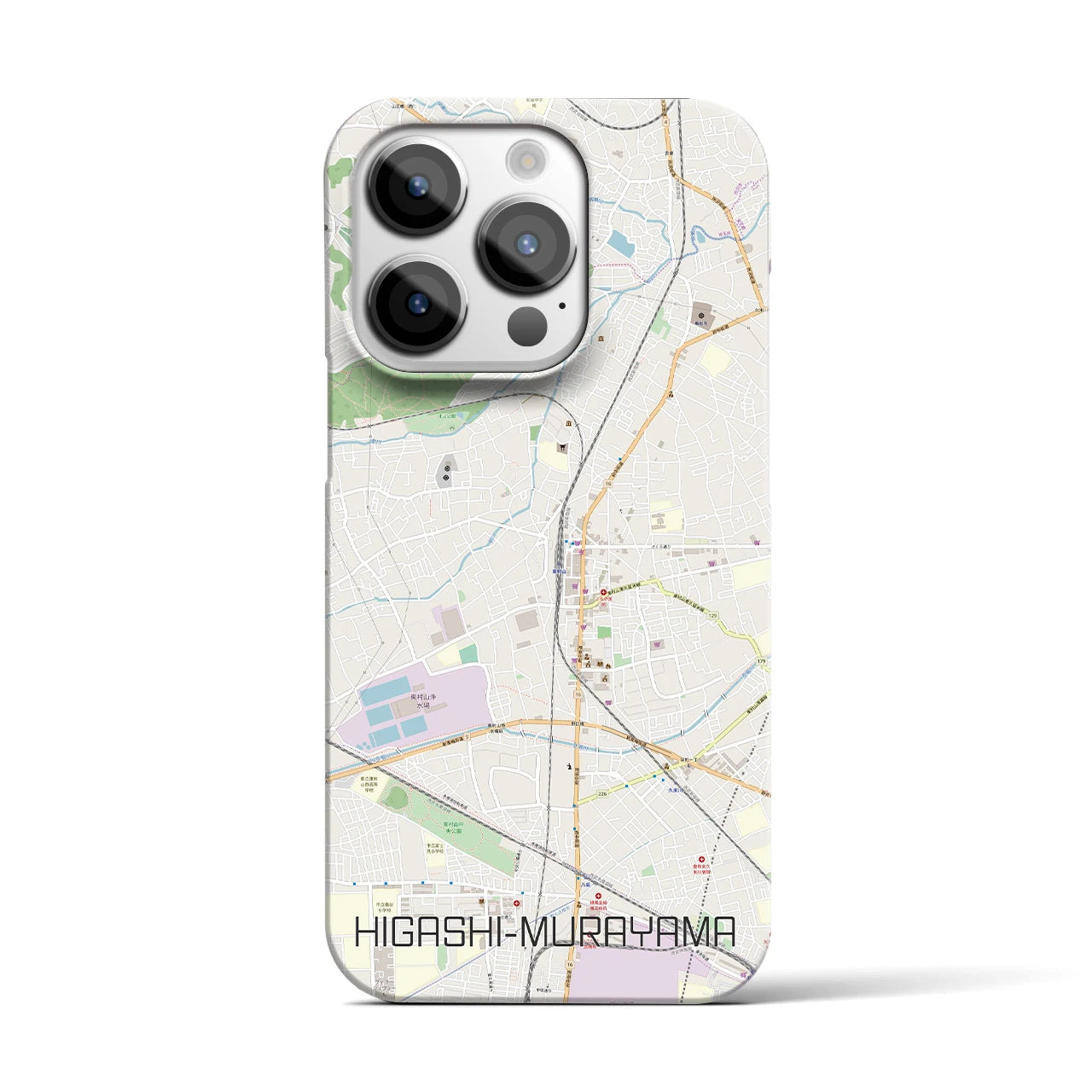 【東村山(東京都)】地図柄iPhoneケース(バックカバータイプ)