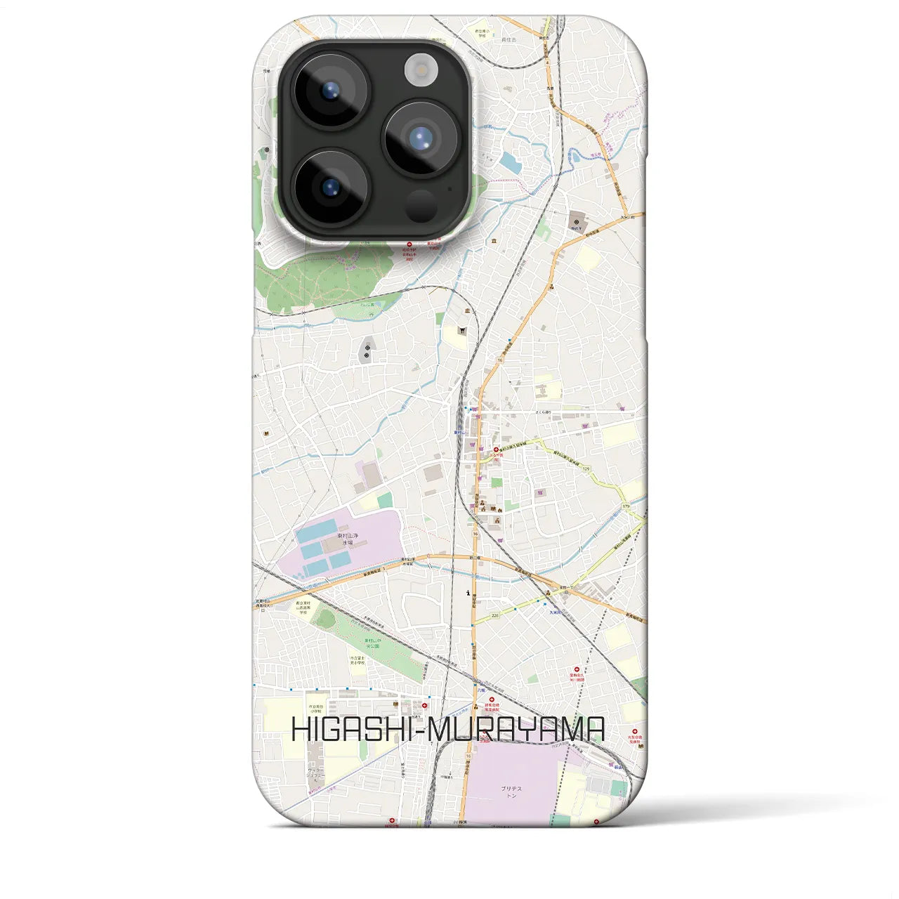 【東村山(東京都)】地図柄iPhoneケース(バックカバータイプ)