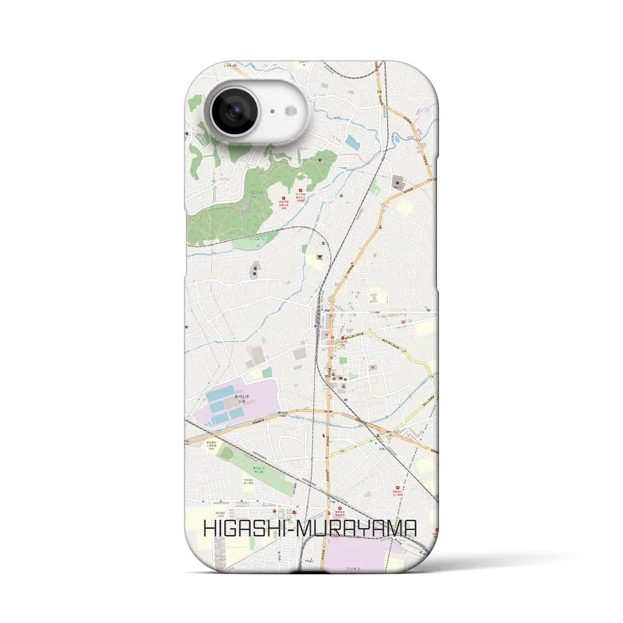 【東村山(東京都)】地図柄iPhoneケース(バックカバータイプ)