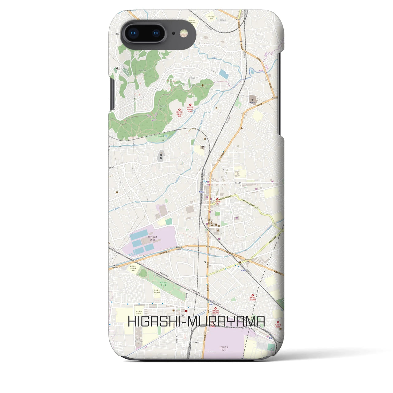 【東村山(東京都)】地図柄iPhoneケース(バックカバータイプ)
