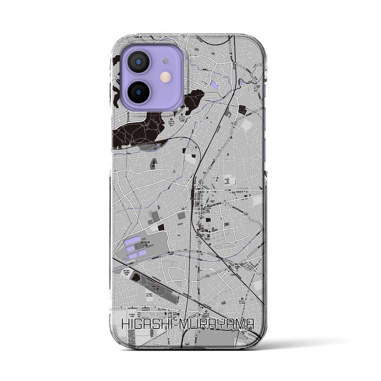 【東村山(東京都)】地図柄iPhoneケース(クリアタイプ)