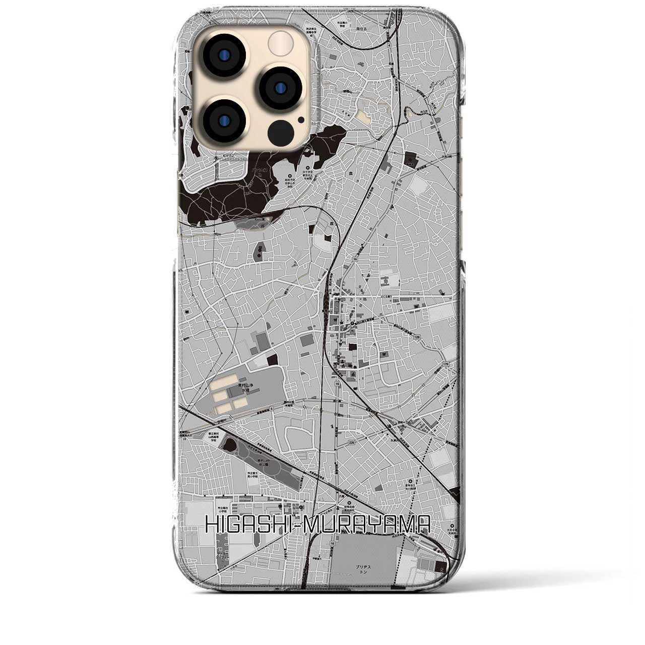 【東村山(東京都)】地図柄iPhoneケース(クリアタイプ)