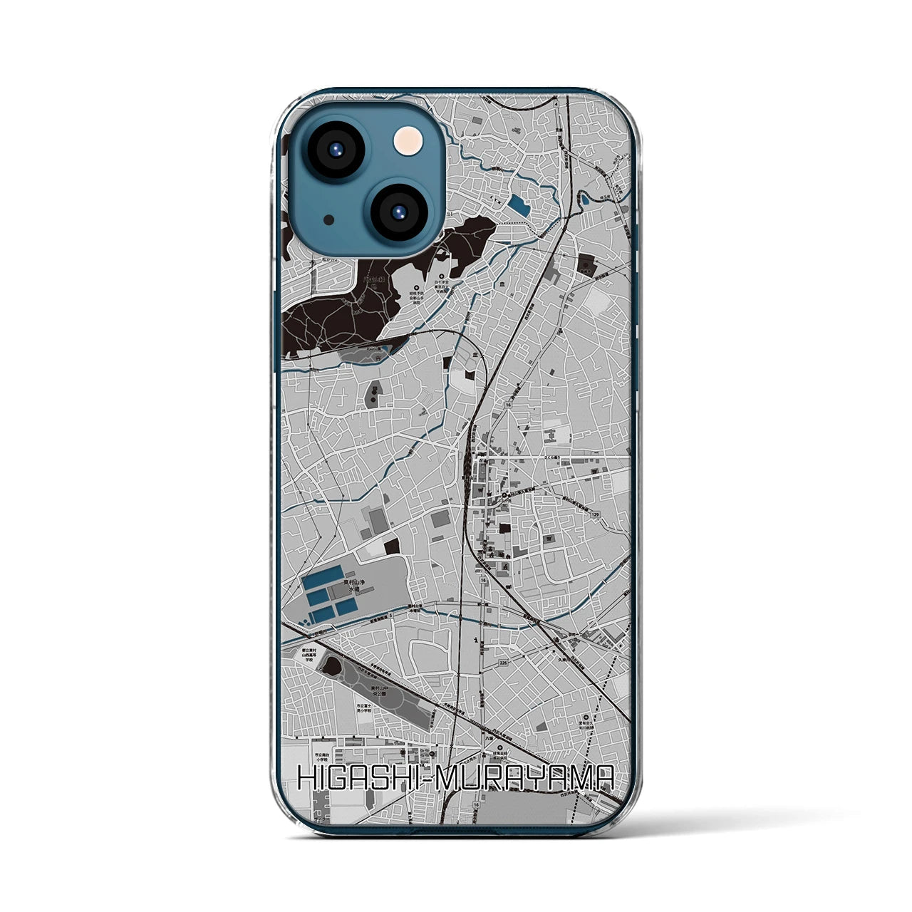【東村山(東京都)】地図柄iPhoneケース(クリアタイプ)