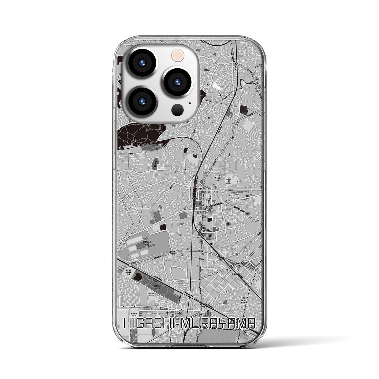 【東村山(東京都)】地図柄iPhoneケース(クリアタイプ)