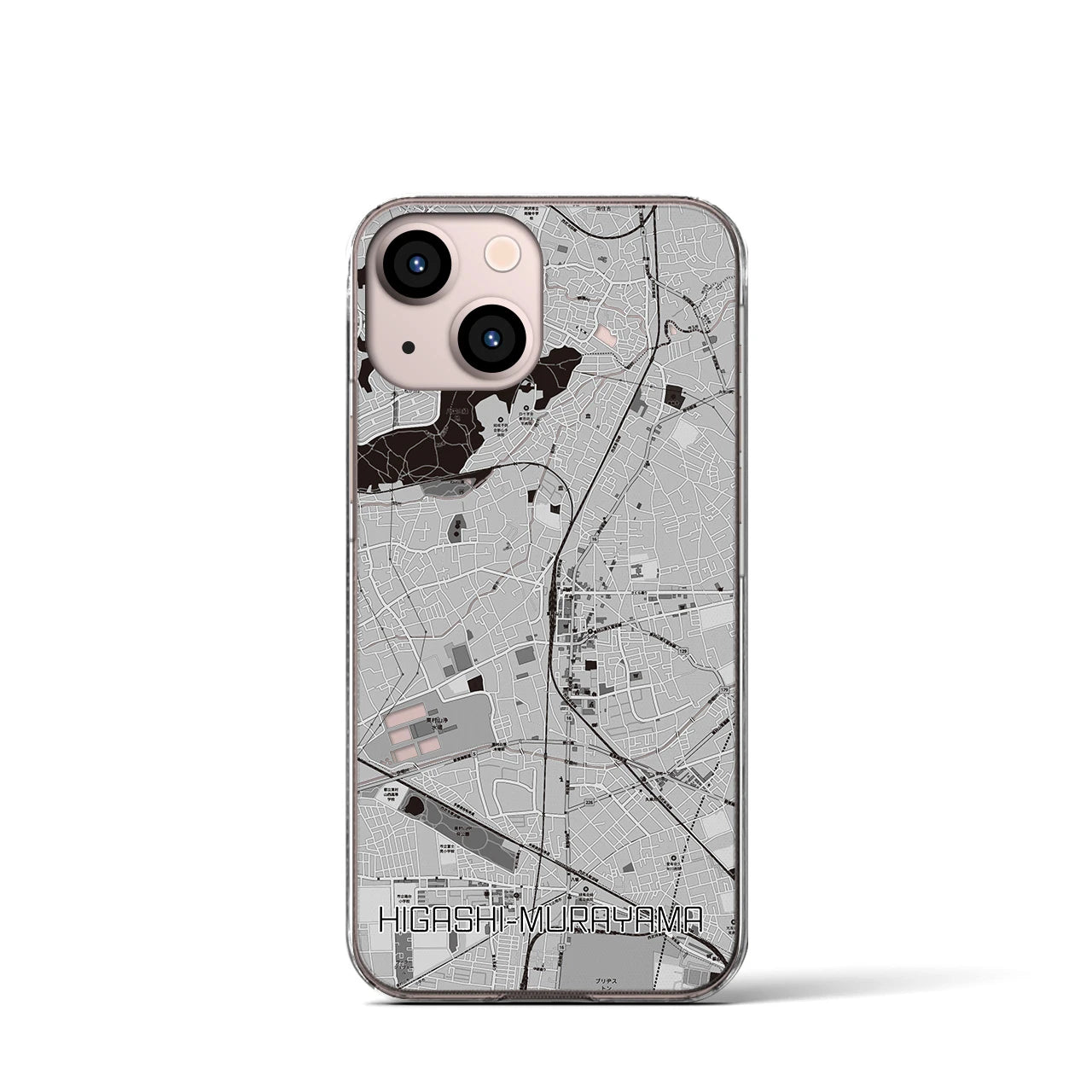 【東村山(東京都)】地図柄iPhoneケース(クリアタイプ)