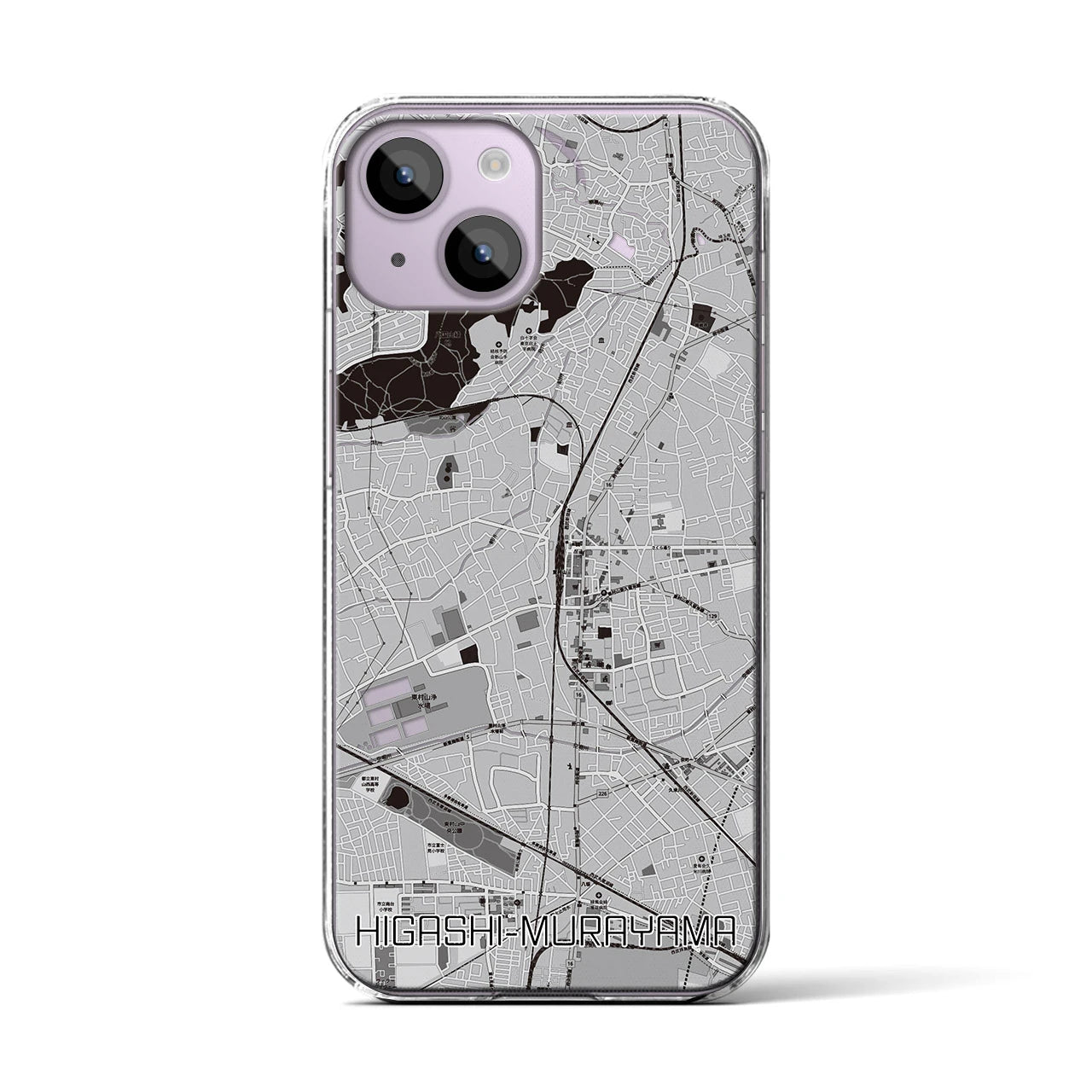 【東村山(東京都)】地図柄iPhoneケース(クリアタイプ)