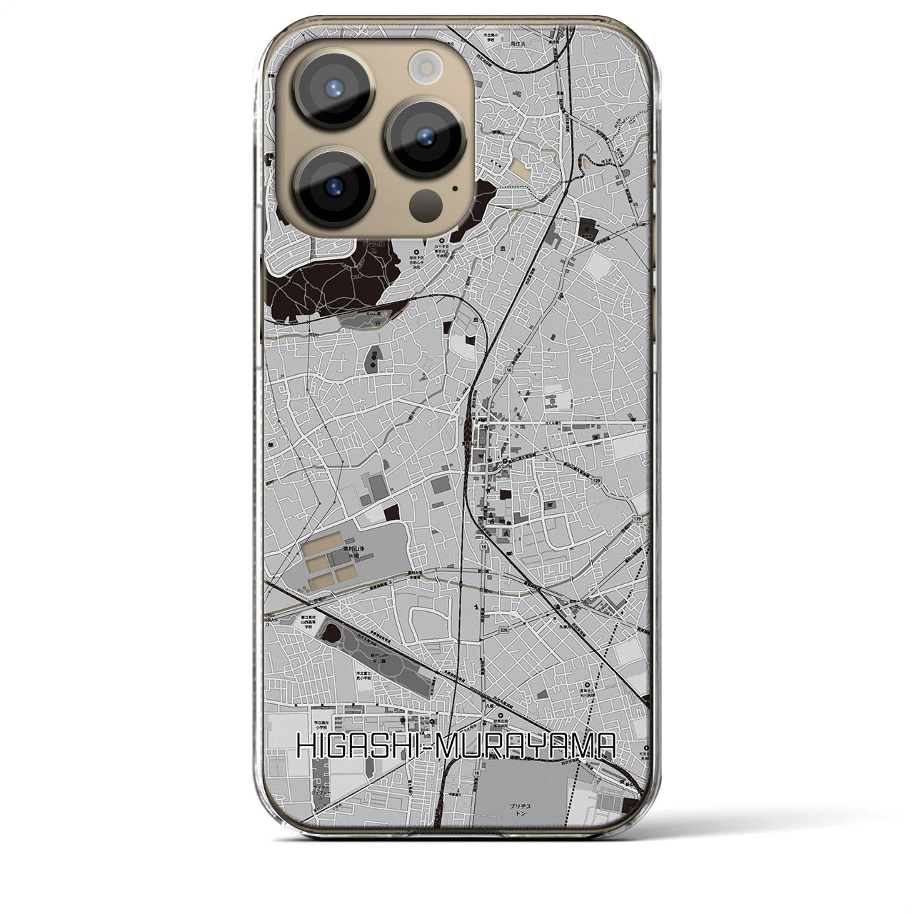 【東村山(東京都)】地図柄iPhoneケース(クリアタイプ)