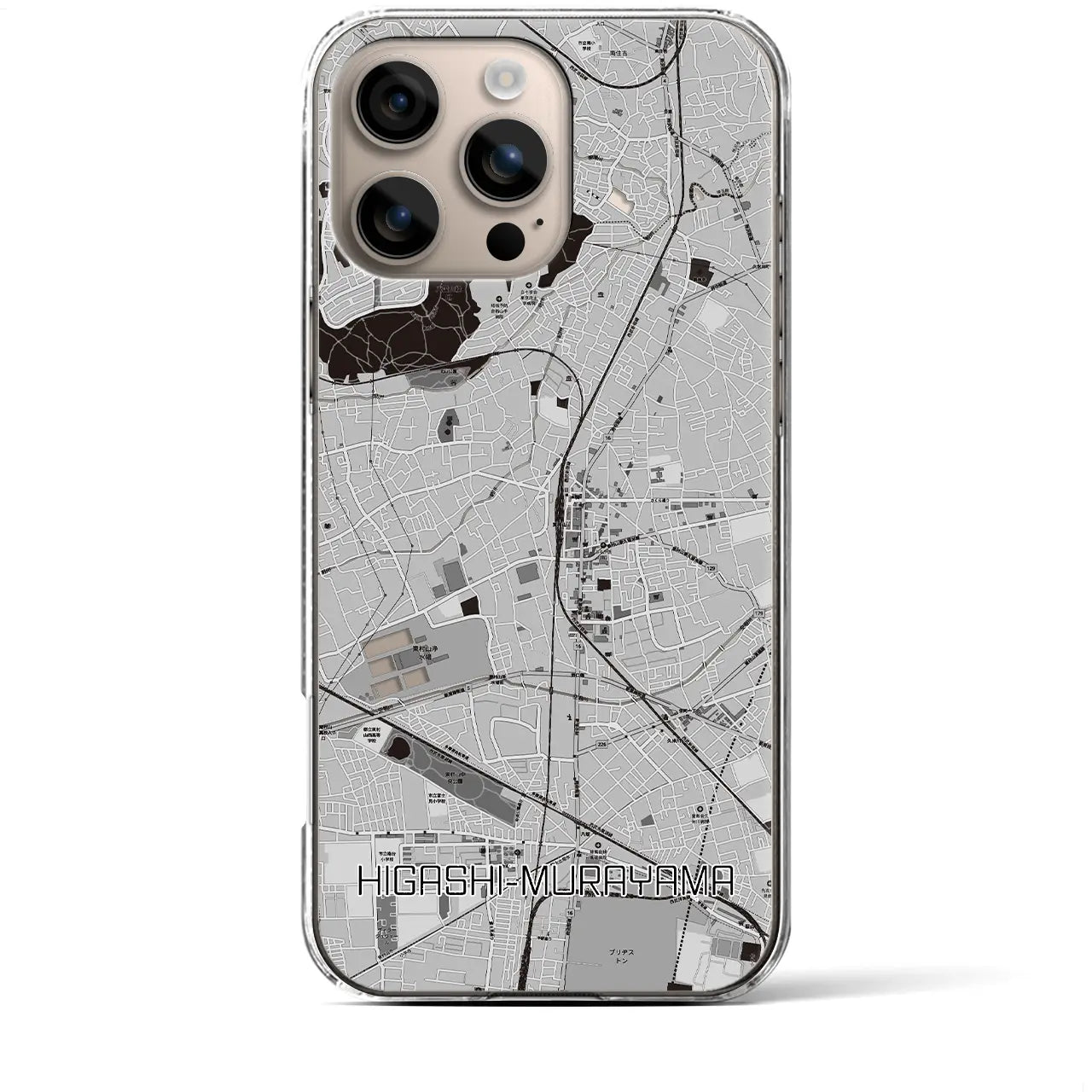 【東村山(東京都)】地図柄iPhoneケース(クリアタイプ)