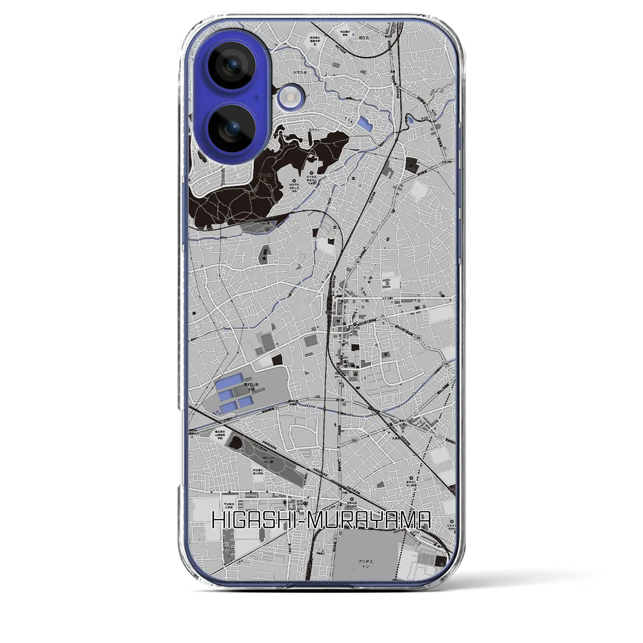 【東村山(東京都)】地図柄iPhoneケース(クリアタイプ)