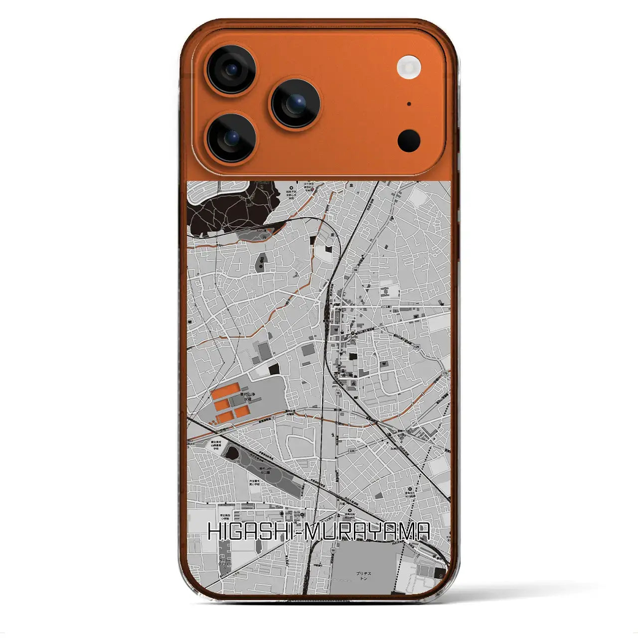 【東村山(東京都)】地図柄iPhoneケース(クリアタイプ)