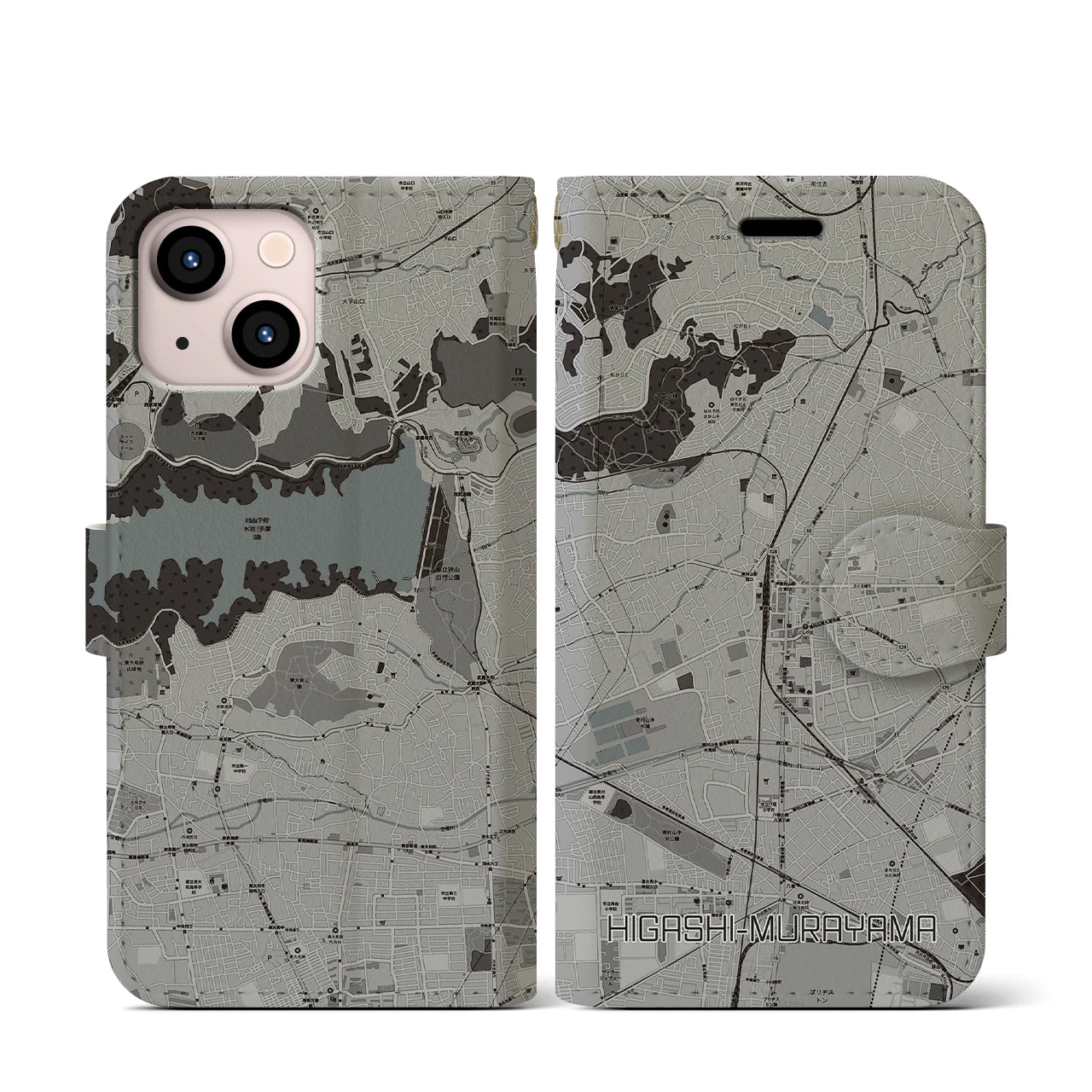 【東村山(東京都)】地図柄iPhoneケース(手帳タイプ)