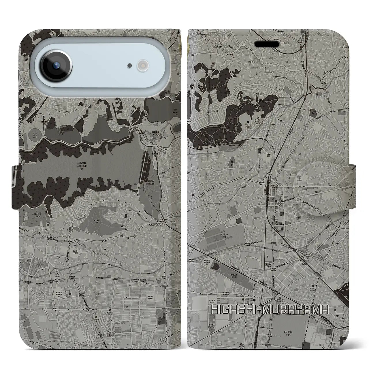 【東村山(東京都)】地図柄iPhoneケース(手帳タイプ)