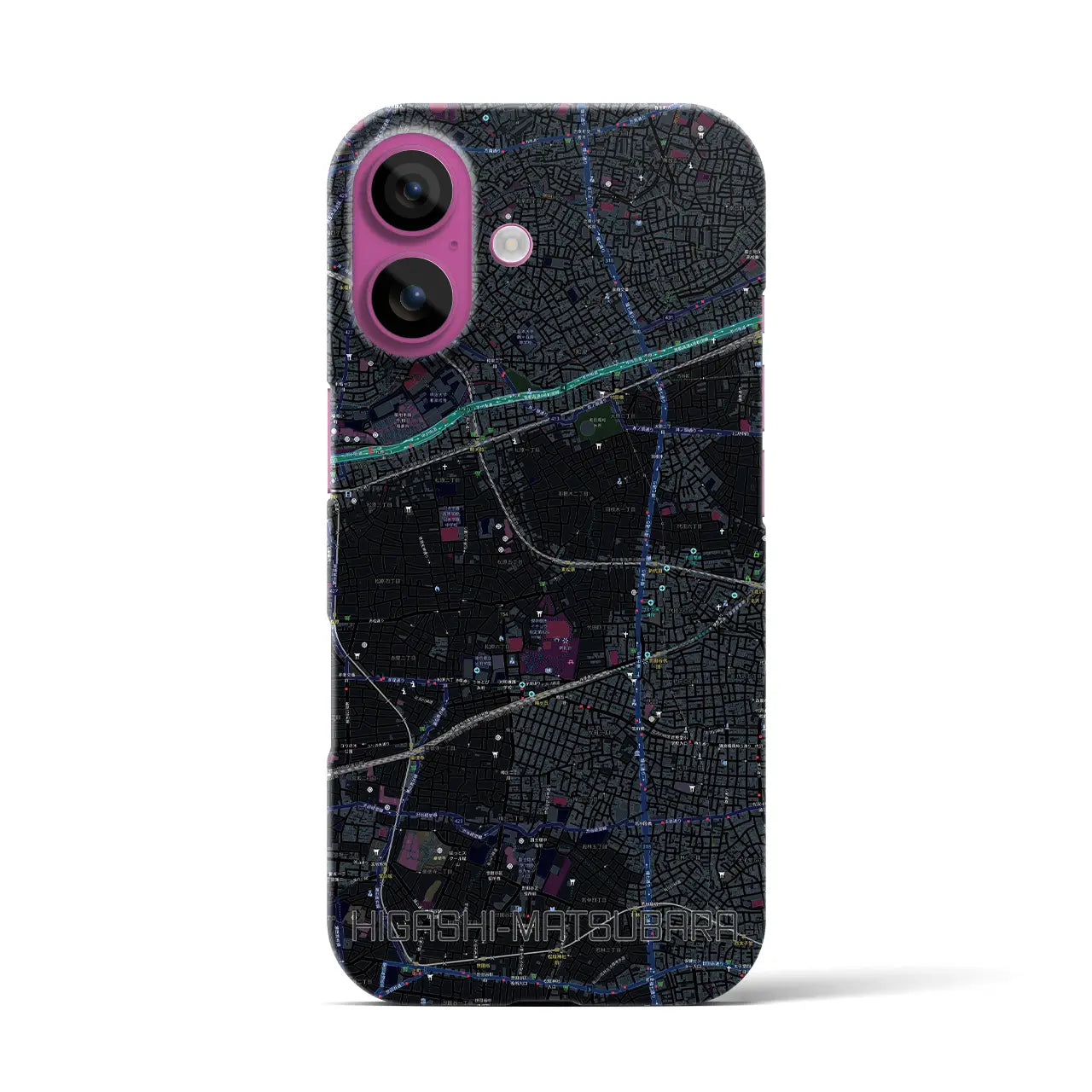 【東松原(東京都)】地図柄iPhoneケース(バックカバータイプ)