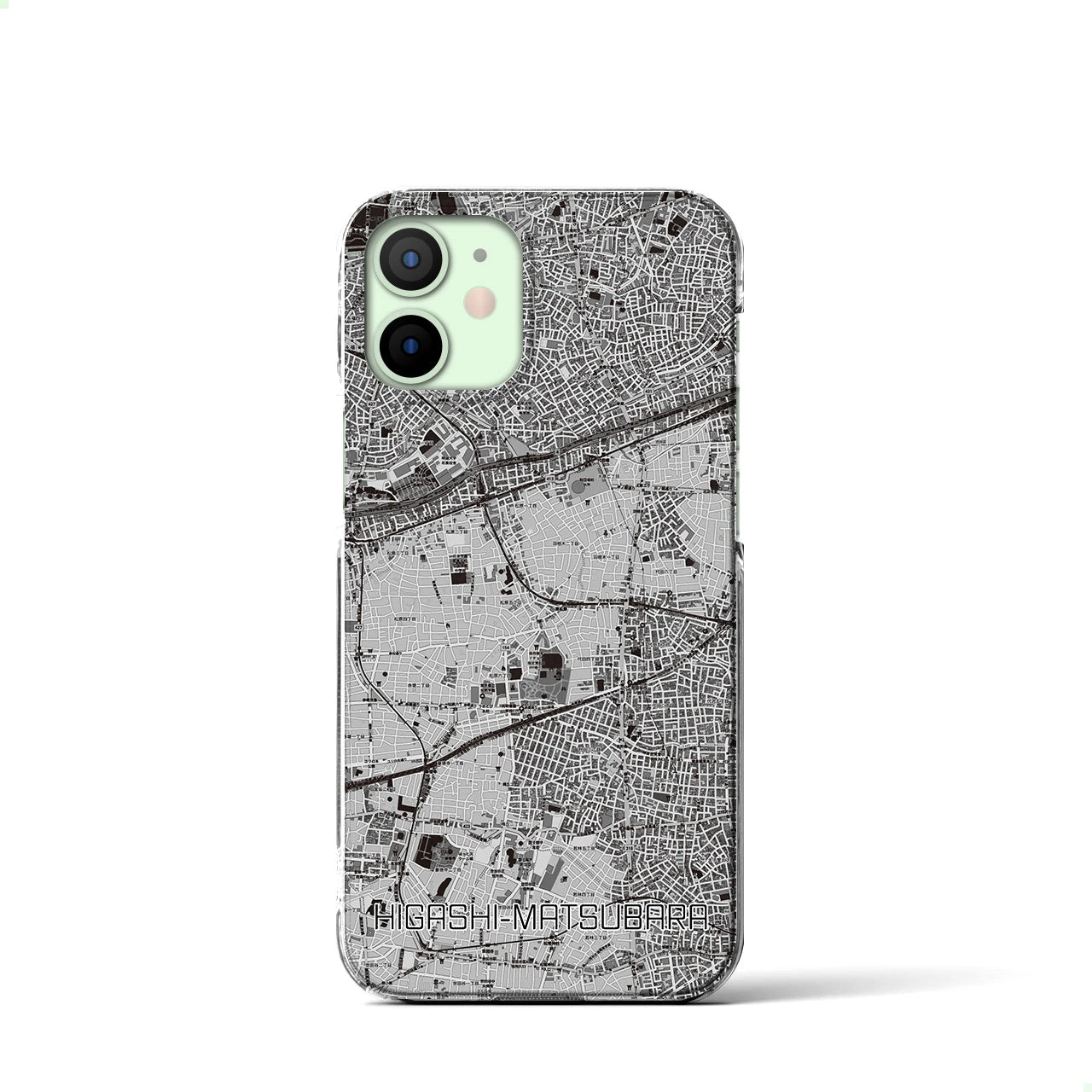【東松原(東京都)】地図柄iPhoneケース(クリアタイプ)