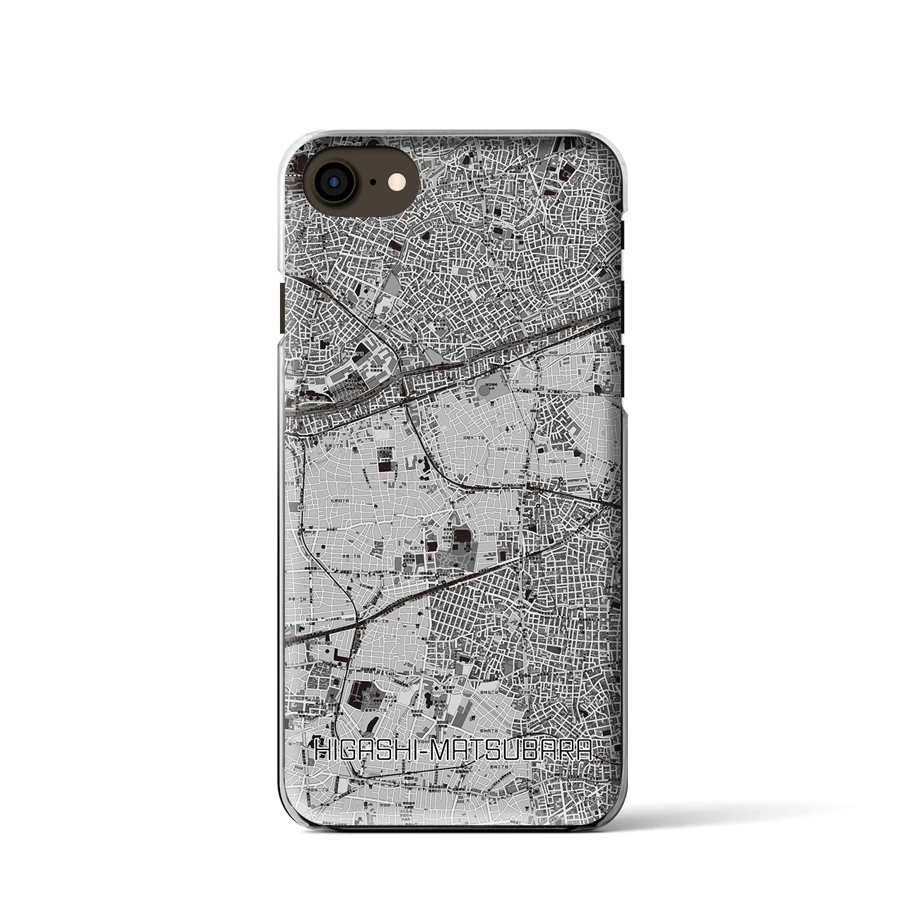 【東松原(東京都)】地図柄iPhoneケース(クリアタイプ)