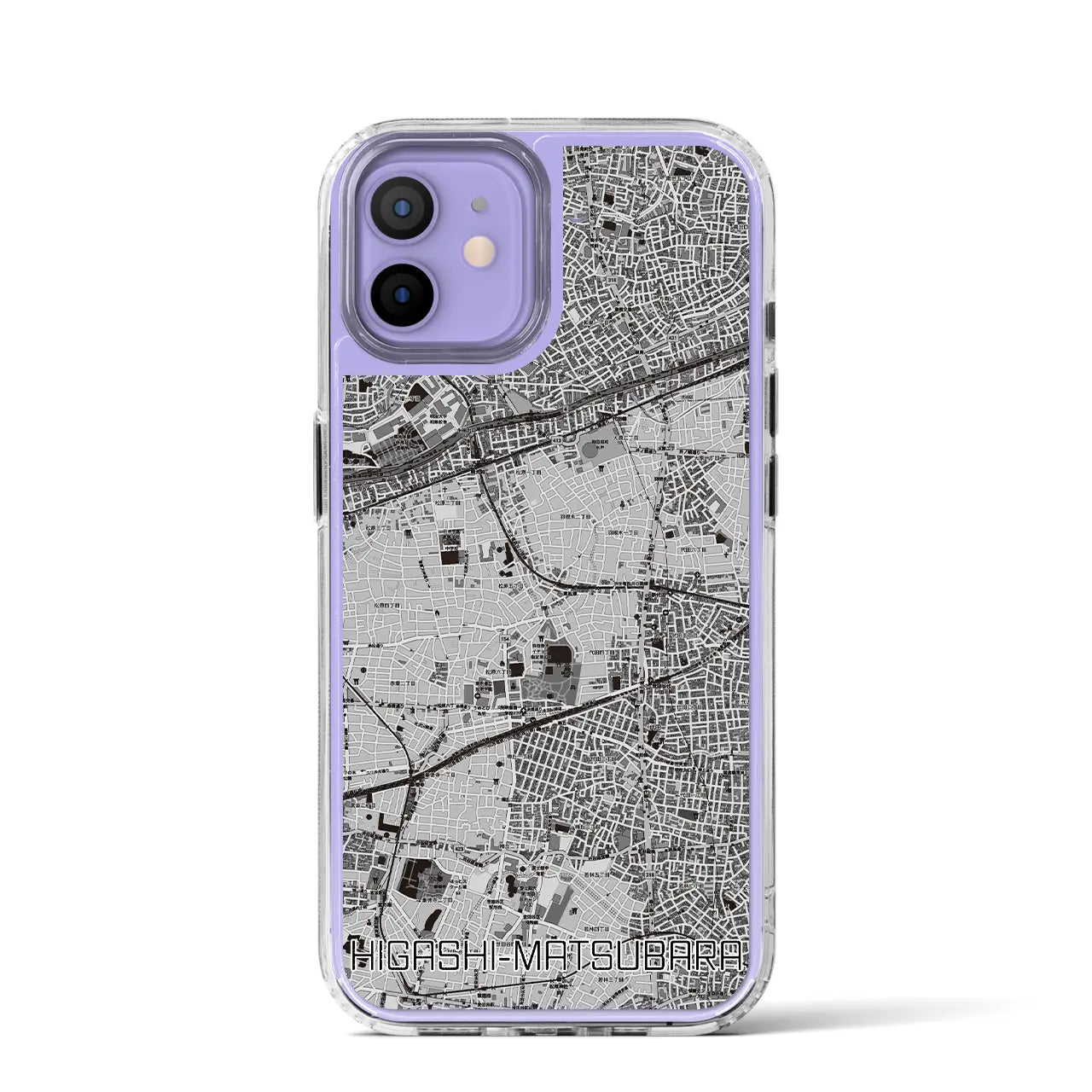 【東松原(東京都)】地図柄iPhoneケース(MagSafeタイプ)