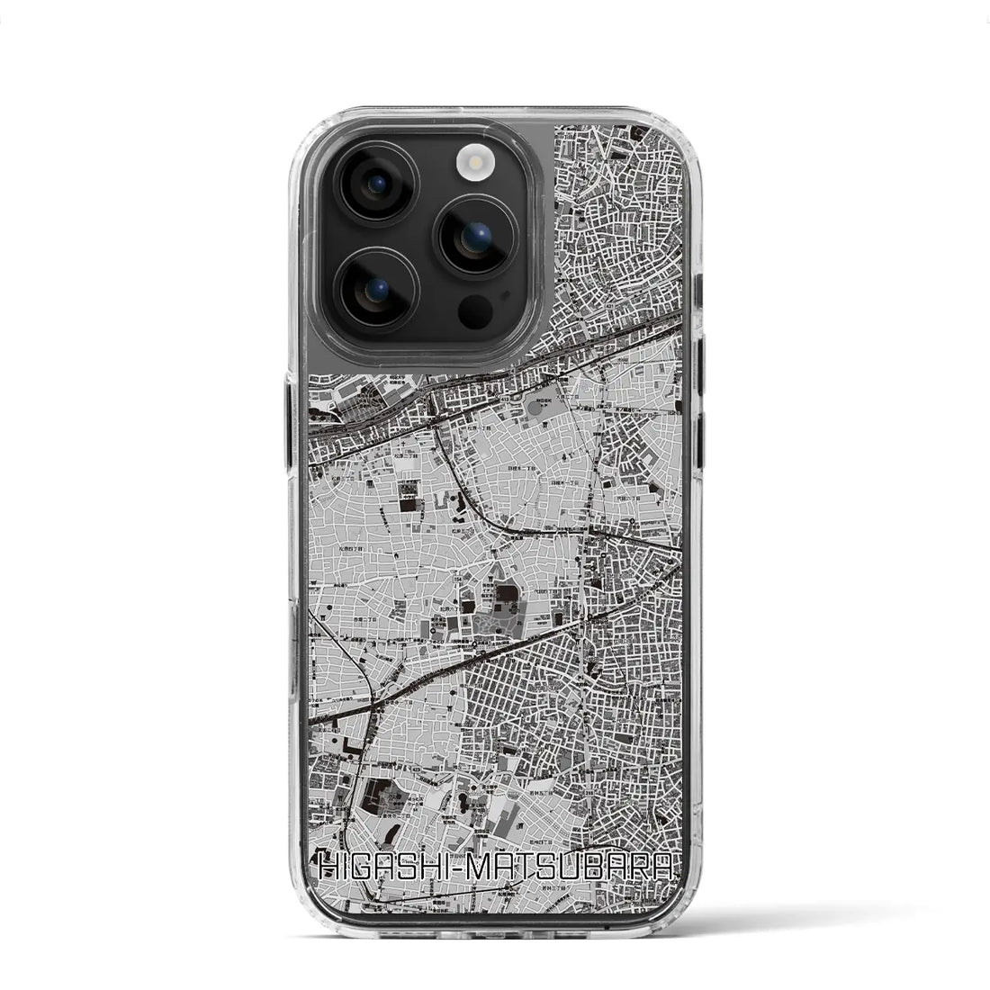【東松原(東京都)】地図柄iPhoneケース(MagSafeタイプ)