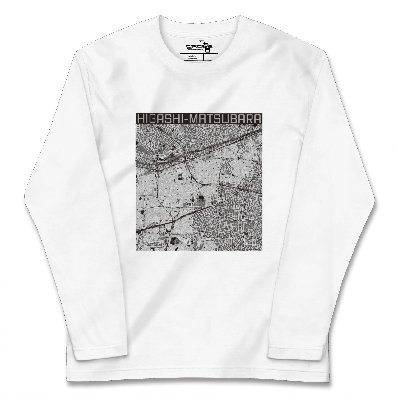 【東松原(東京都)】地図柄ロングスリーブTシャツ