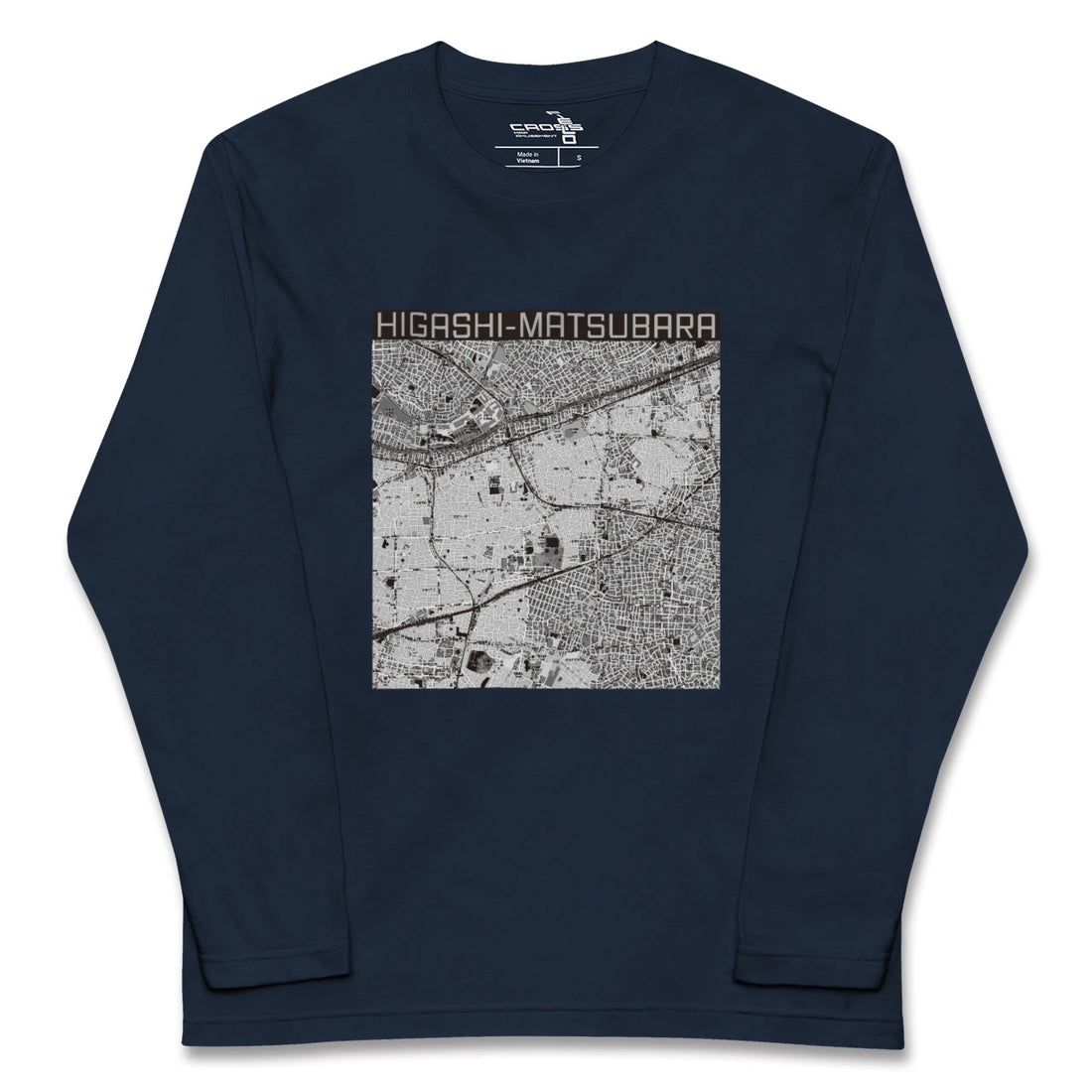 【東松原(東京都)】地図柄ロングスリーブTシャツ