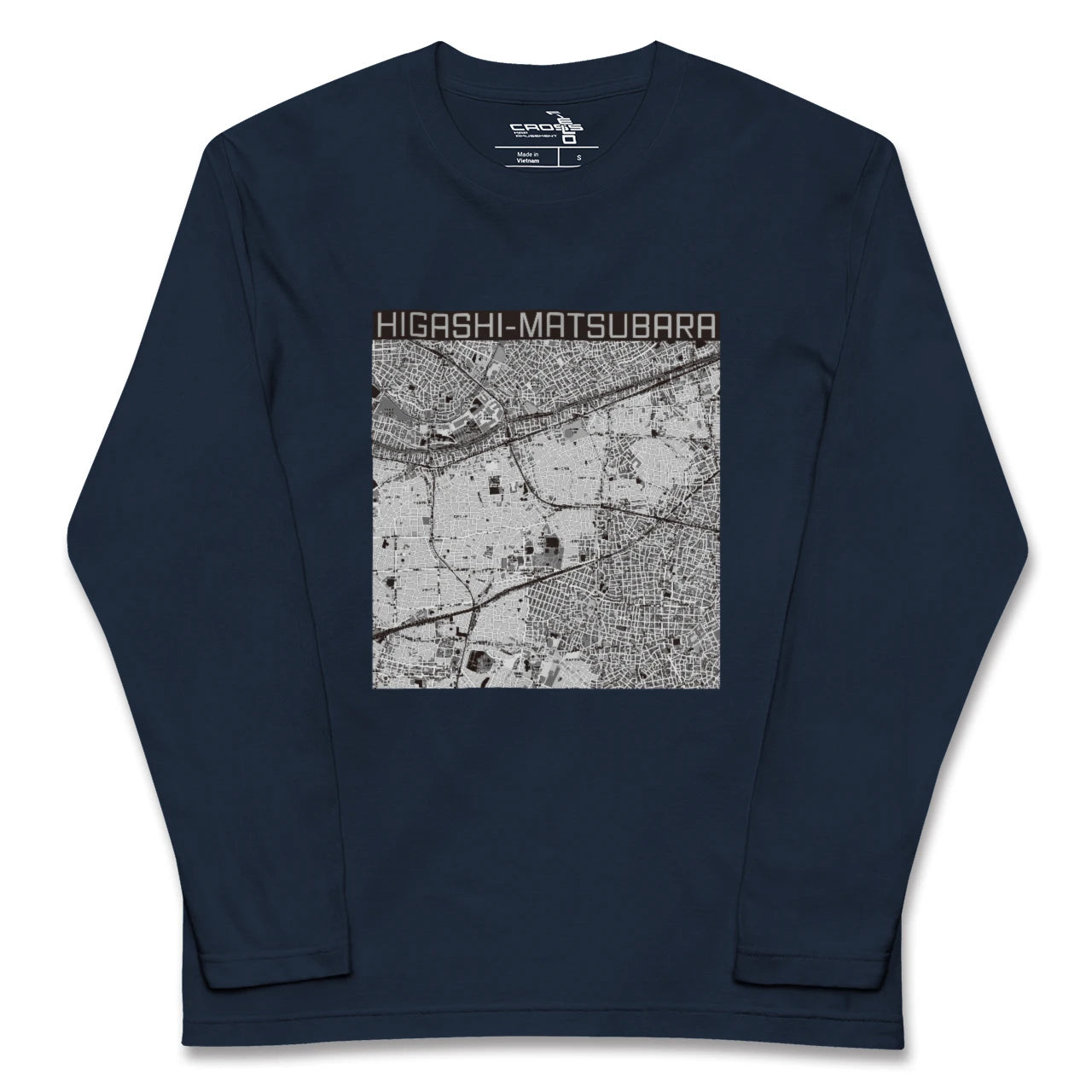 【東松原(東京都)】地図柄ロングスリーブTシャツ