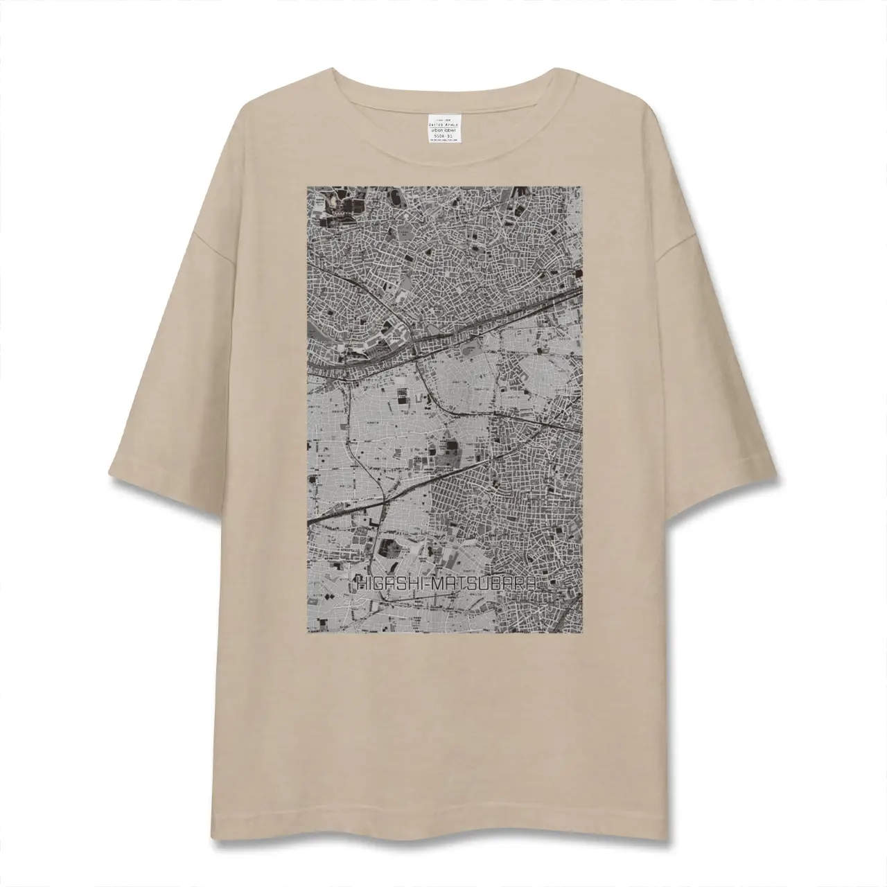 【東松原(東京都)】地図柄ビッグシルエットTシャツ