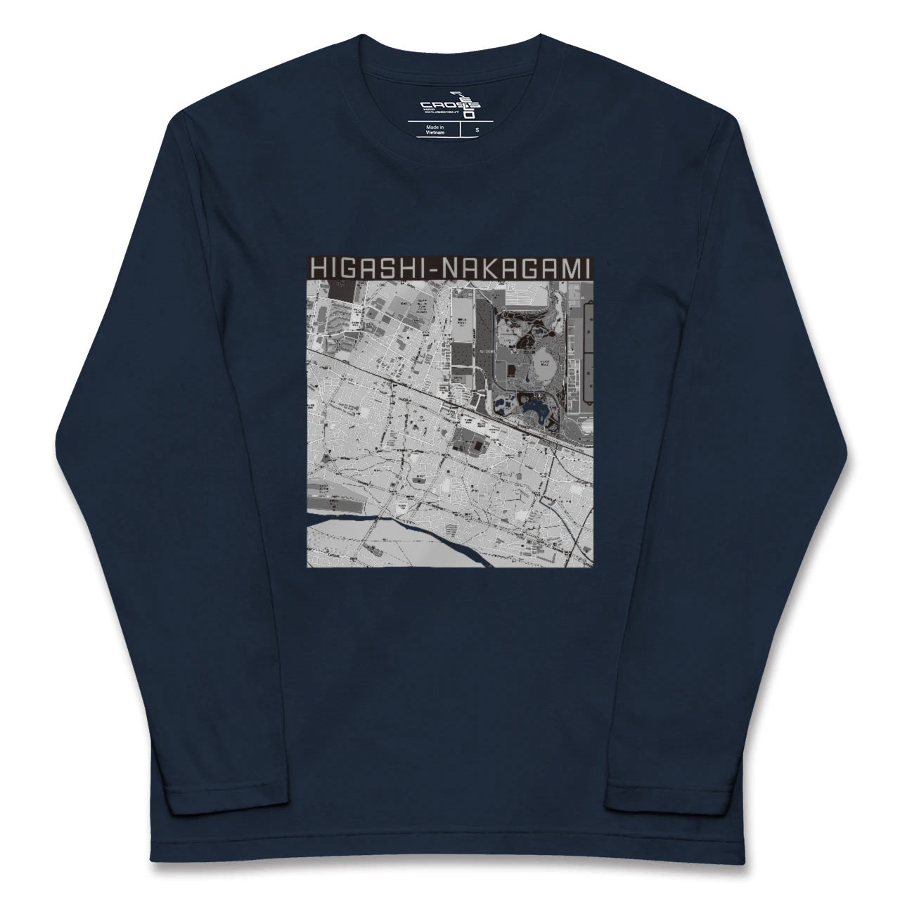 【東中神(東京都)】地図柄ロングスリーブTシャツ