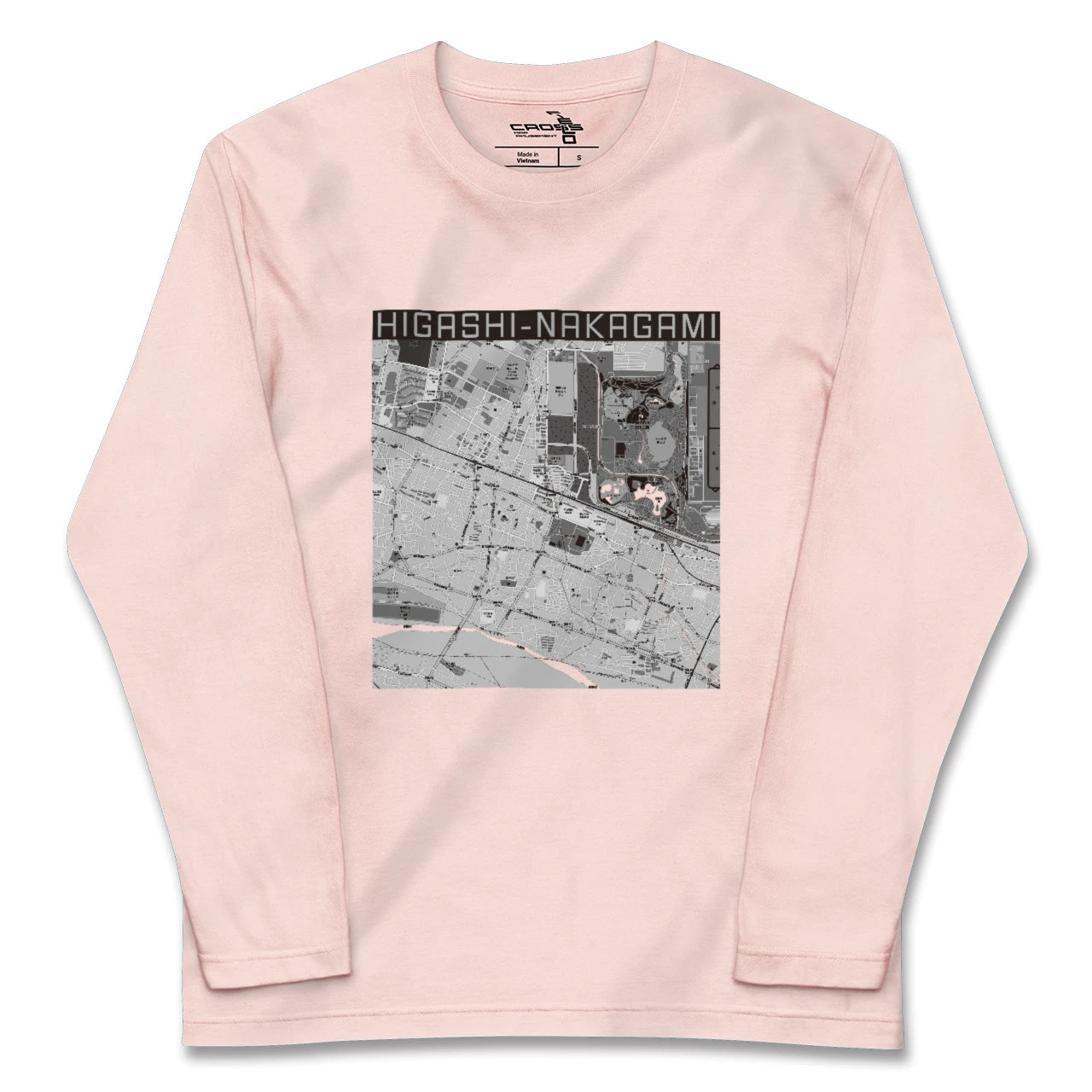 【東中神(東京都)】地図柄ロングスリーブTシャツ