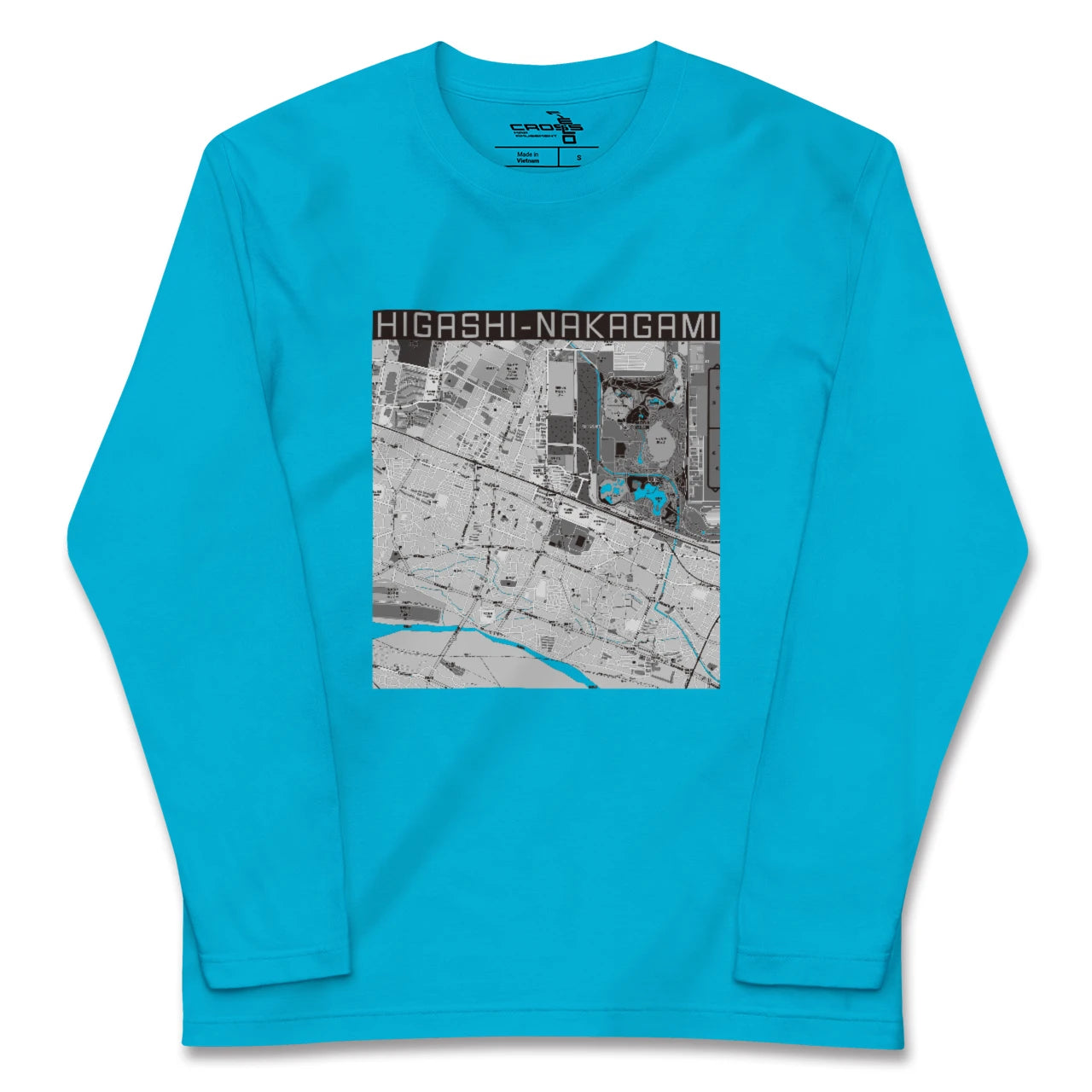 【東中神(東京都)】地図柄ロングスリーブTシャツ