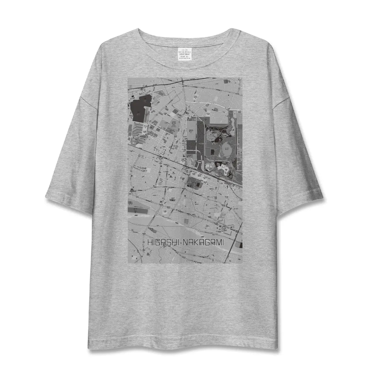 【東中神(東京都)】地図柄ビッグシルエットTシャツ