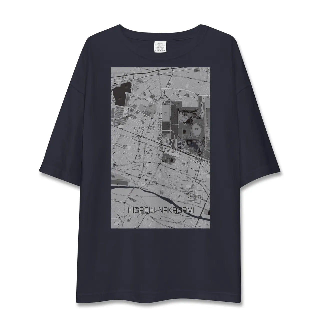 【東中神(東京都)】地図柄ビッグシルエットTシャツ