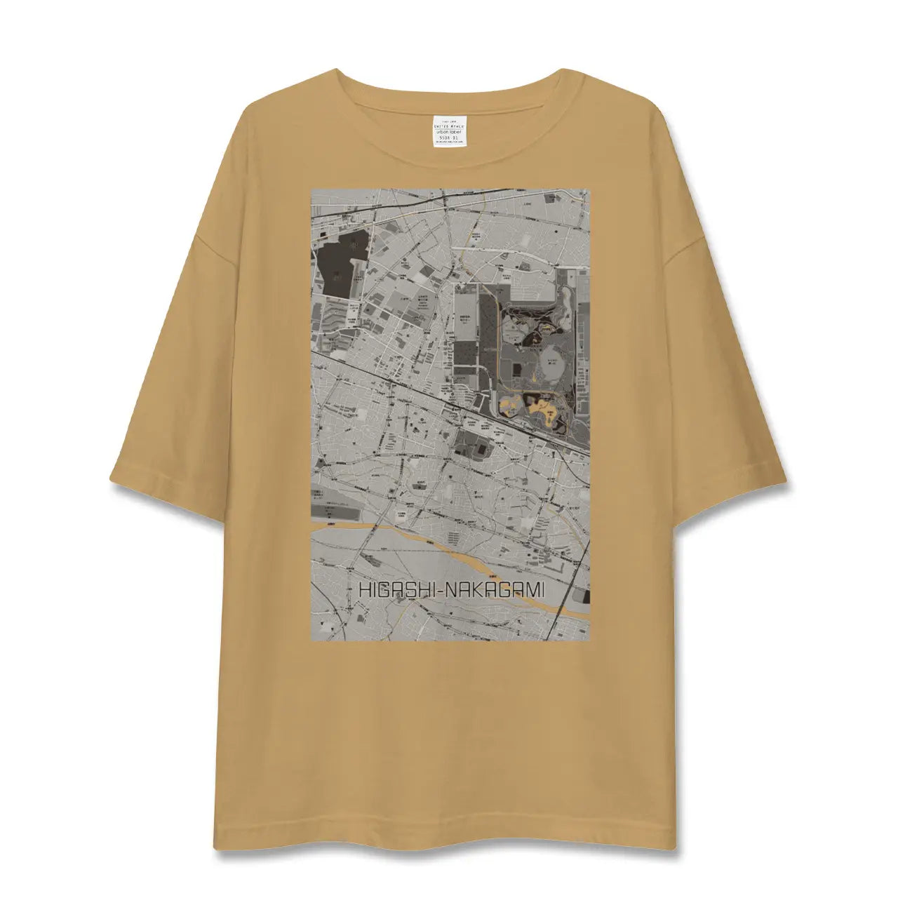【東中神(東京都)】地図柄ビッグシルエットTシャツ