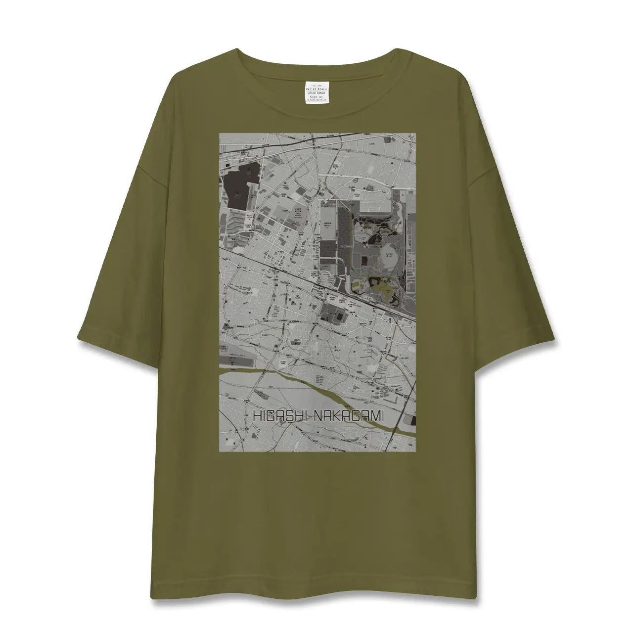 【東中神(東京都)】地図柄ビッグシルエットTシャツ