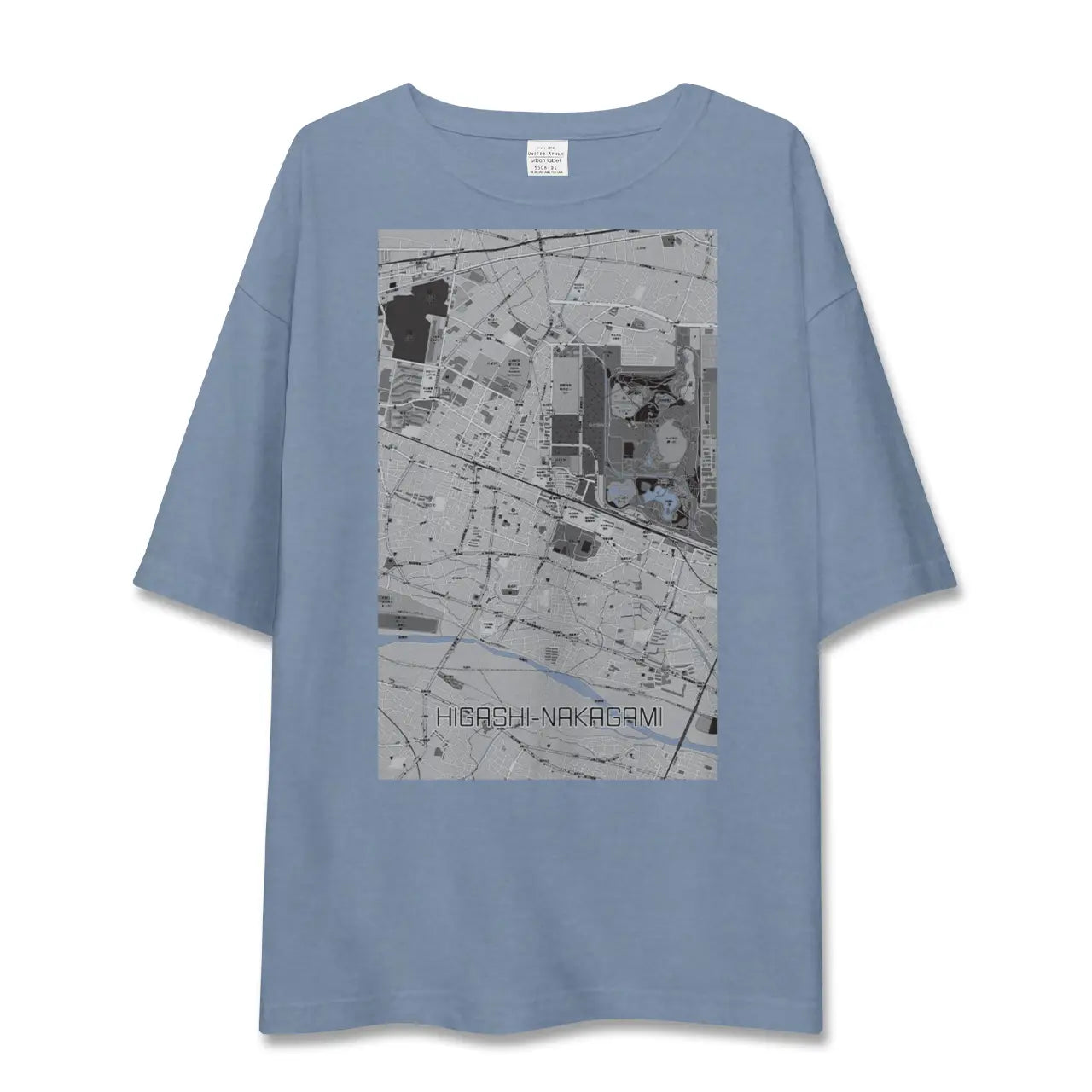 【東中神(東京都)】地図柄ビッグシルエットTシャツ