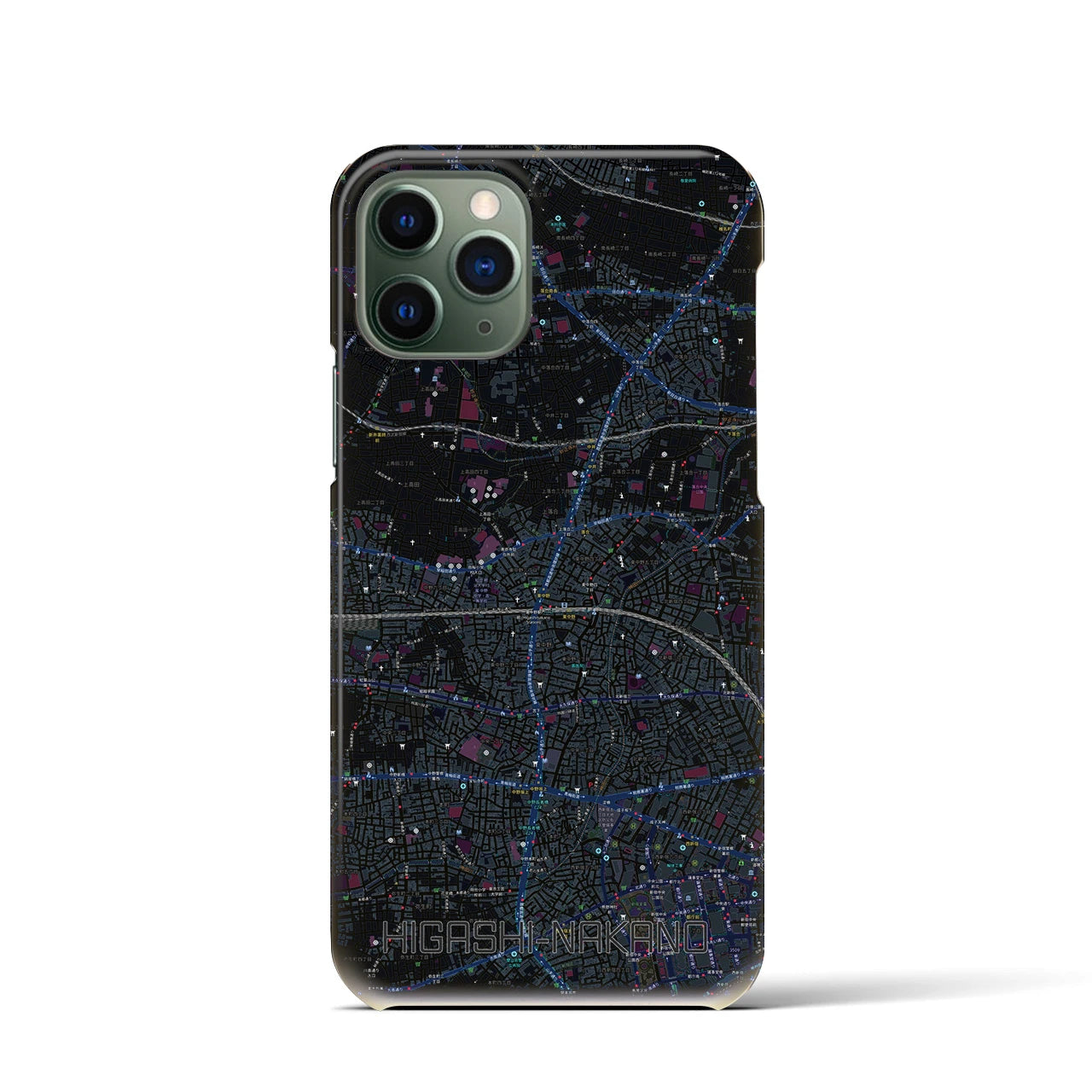 【東中野2(東京都)】地図柄iPhoneケース(バックカバータイプ)