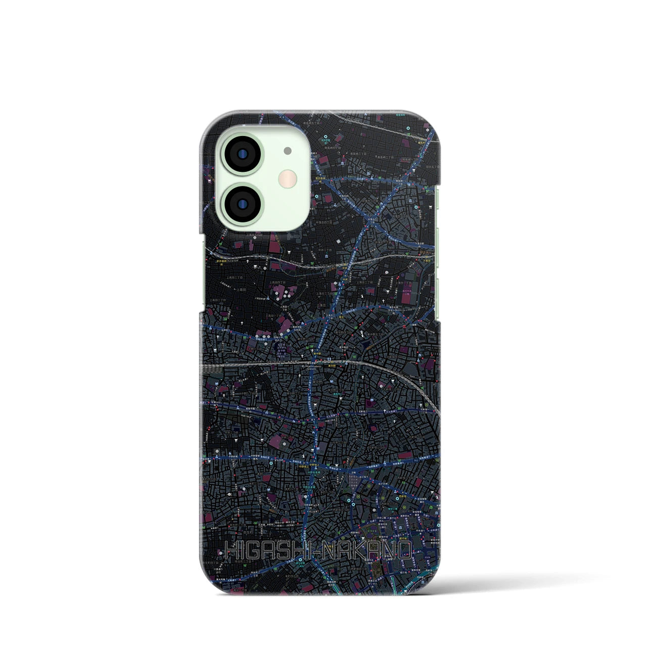 【東中野2(東京都)】地図柄iPhoneケース(バックカバータイプ)